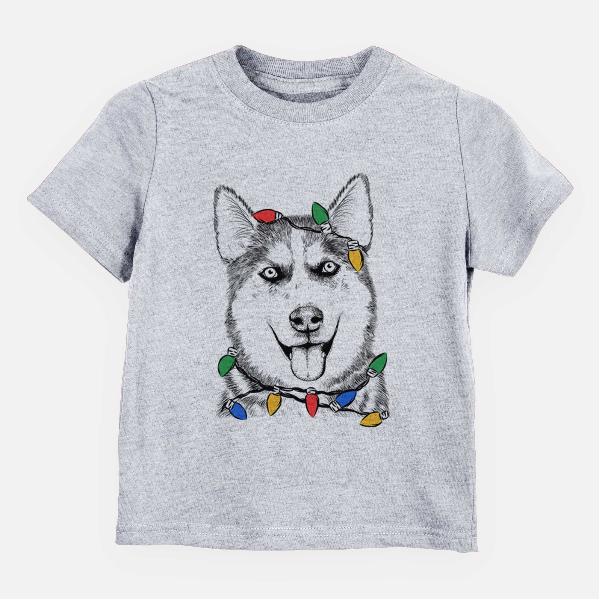 Christmas Lights Sesi the Siberian Husky - Kids/Youth/Toddler Shirt