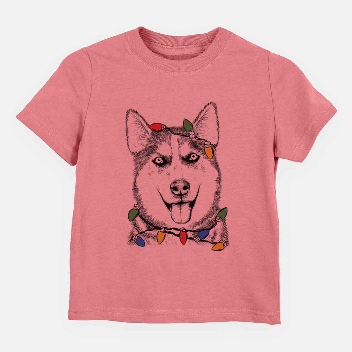 Christmas Lights Sesi the Siberian Husky - Kids/Youth/Toddler Shirt