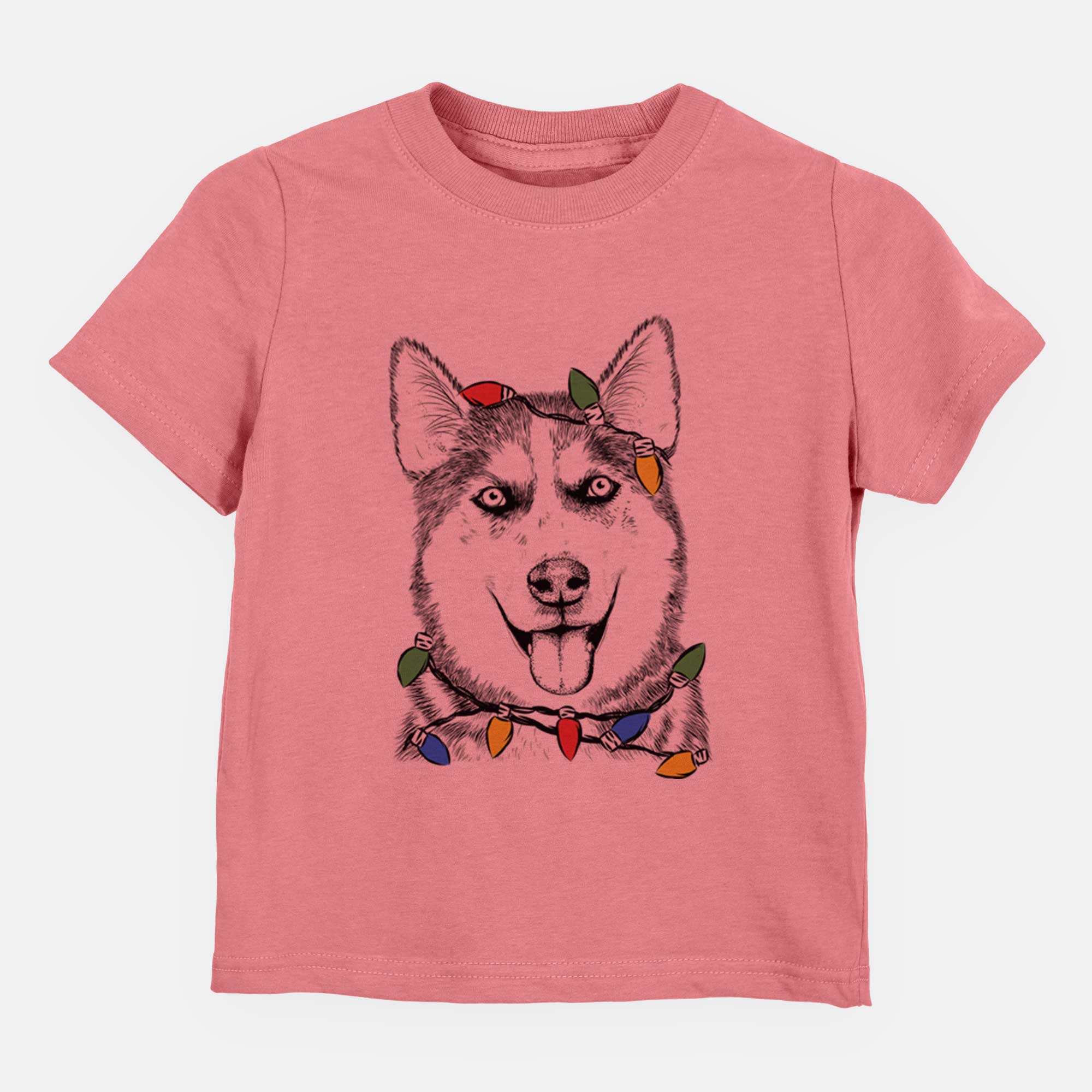 Christmas Lights Sesi the Siberian Husky - Kids/Youth/Toddler Shirt