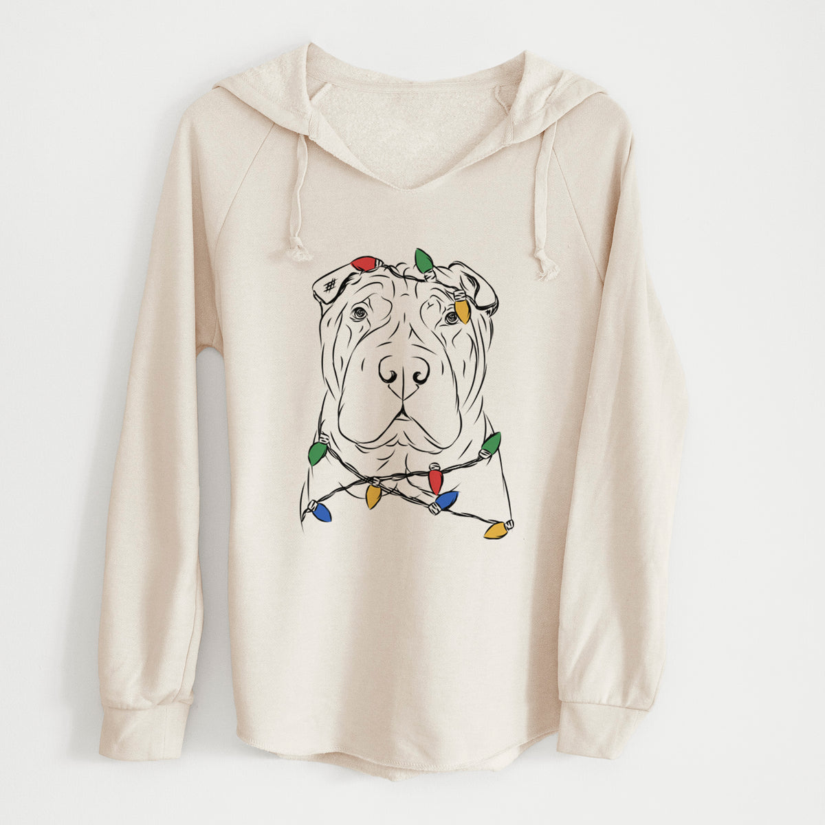 Christmas Lights Sharpy the Shar Pei - Cali Wave Hooded Sweatshirt