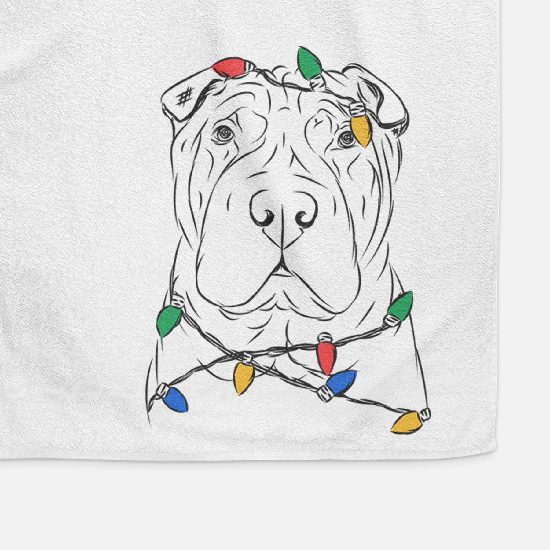 Sharpy the Shar Pei Decorative Hand Towel