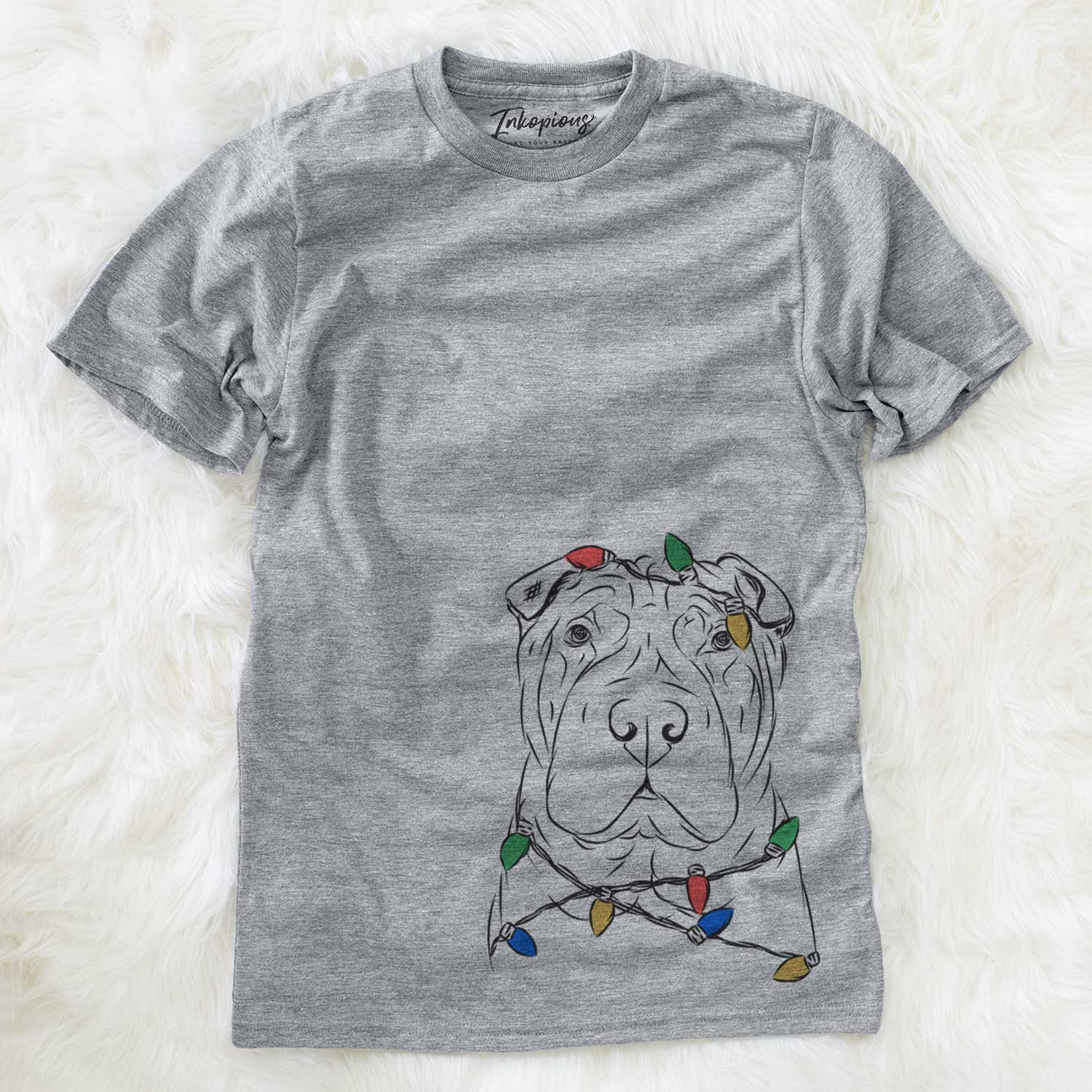 Christmas Lights Sharpy the Shar Pei - Unisex Crewneck