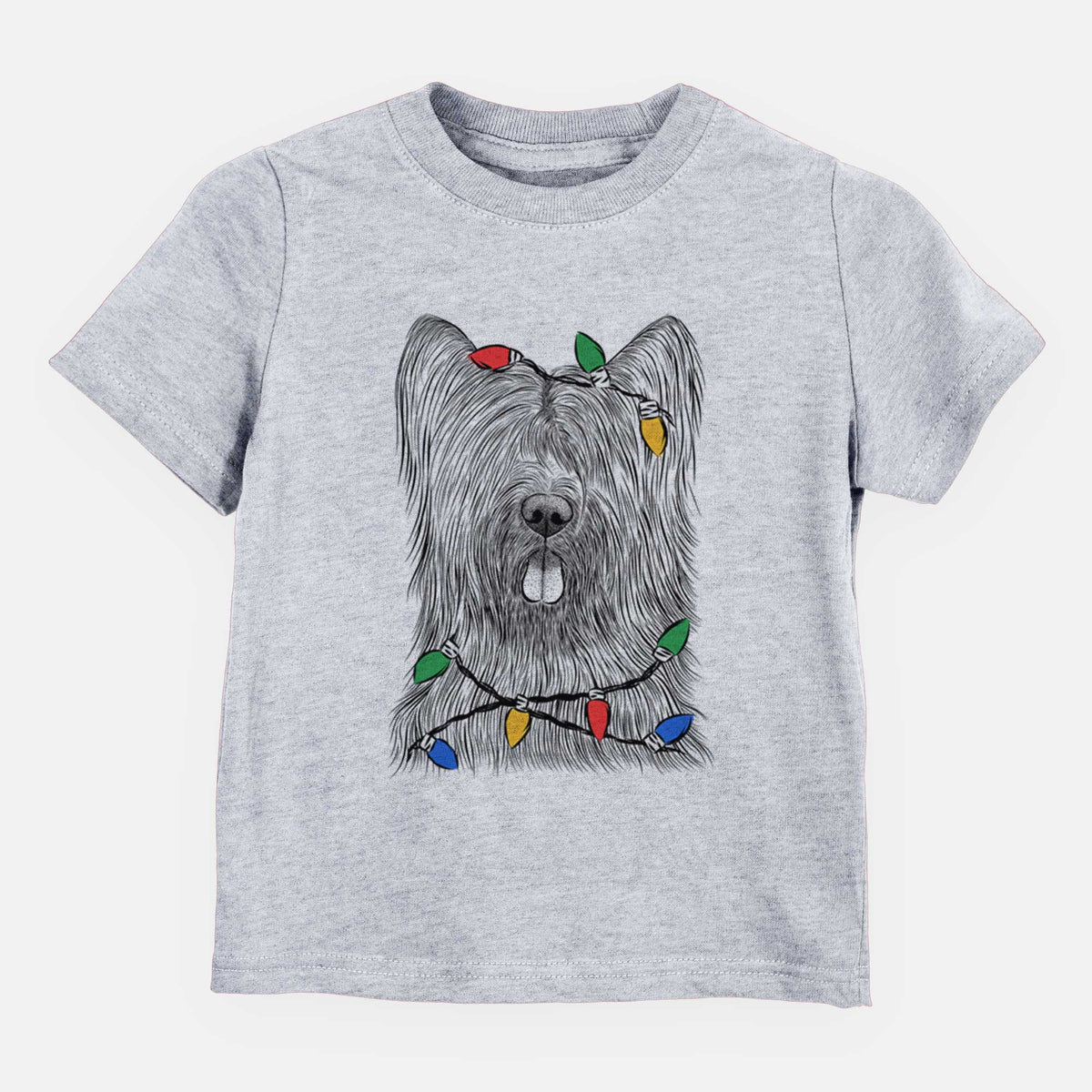 Christmas Lights Shay the Briard - Kids/Youth/Toddler Shirt