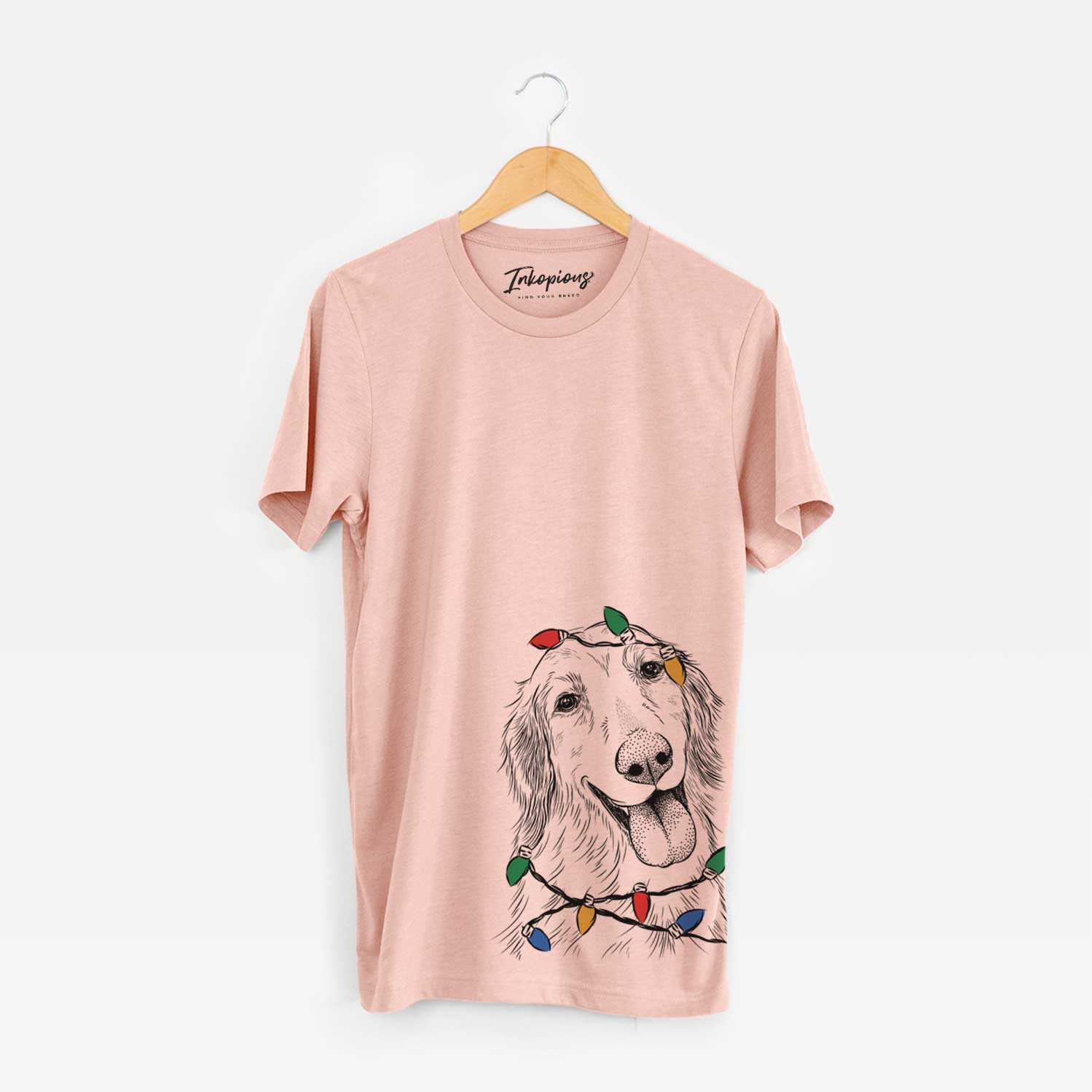 Christmas Lights Shelby the Golden Retriever - Unisex Crewneck