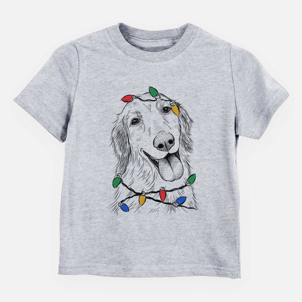 Christmas Lights Shelby the Golden Retriever - Kids/Youth/Toddler Shirt