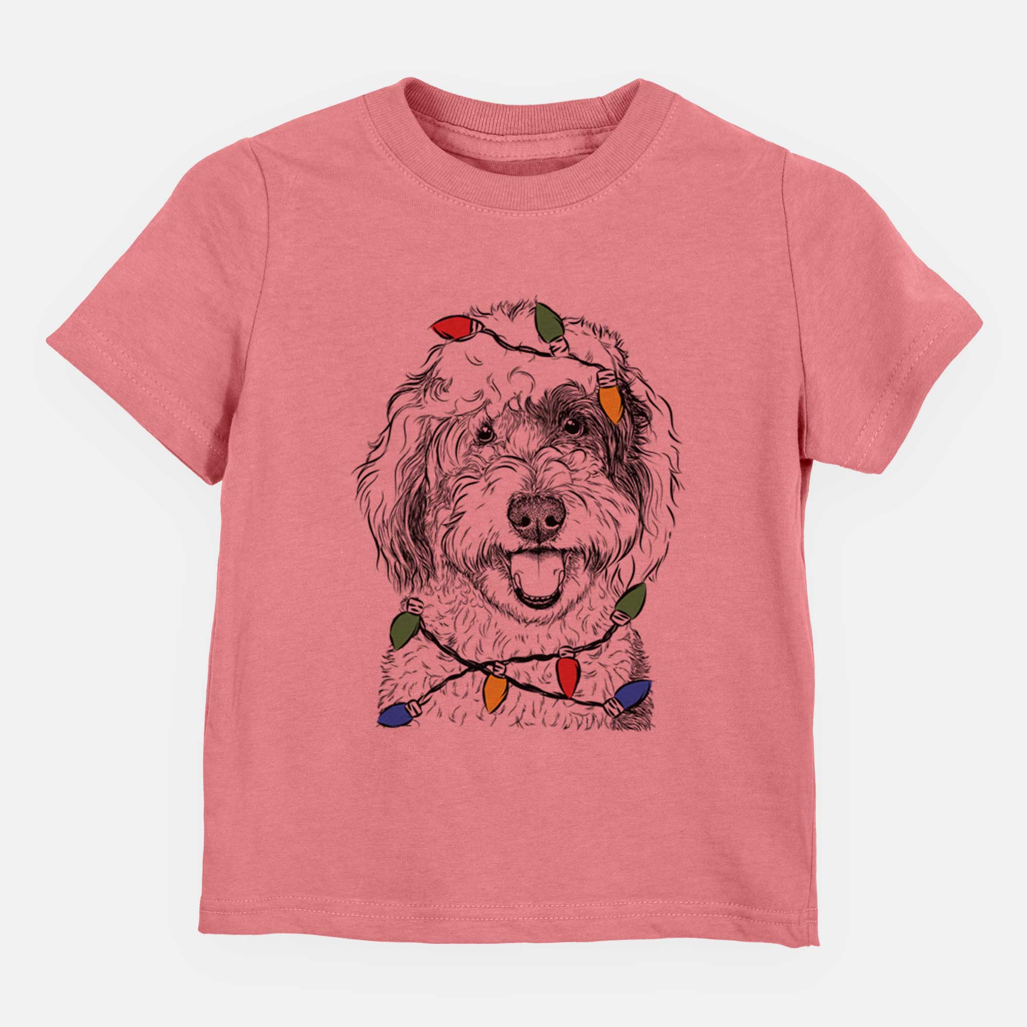 Christmas Lights Sherlock the Sheepadoodle - Kids/Youth/Toddler Shirt