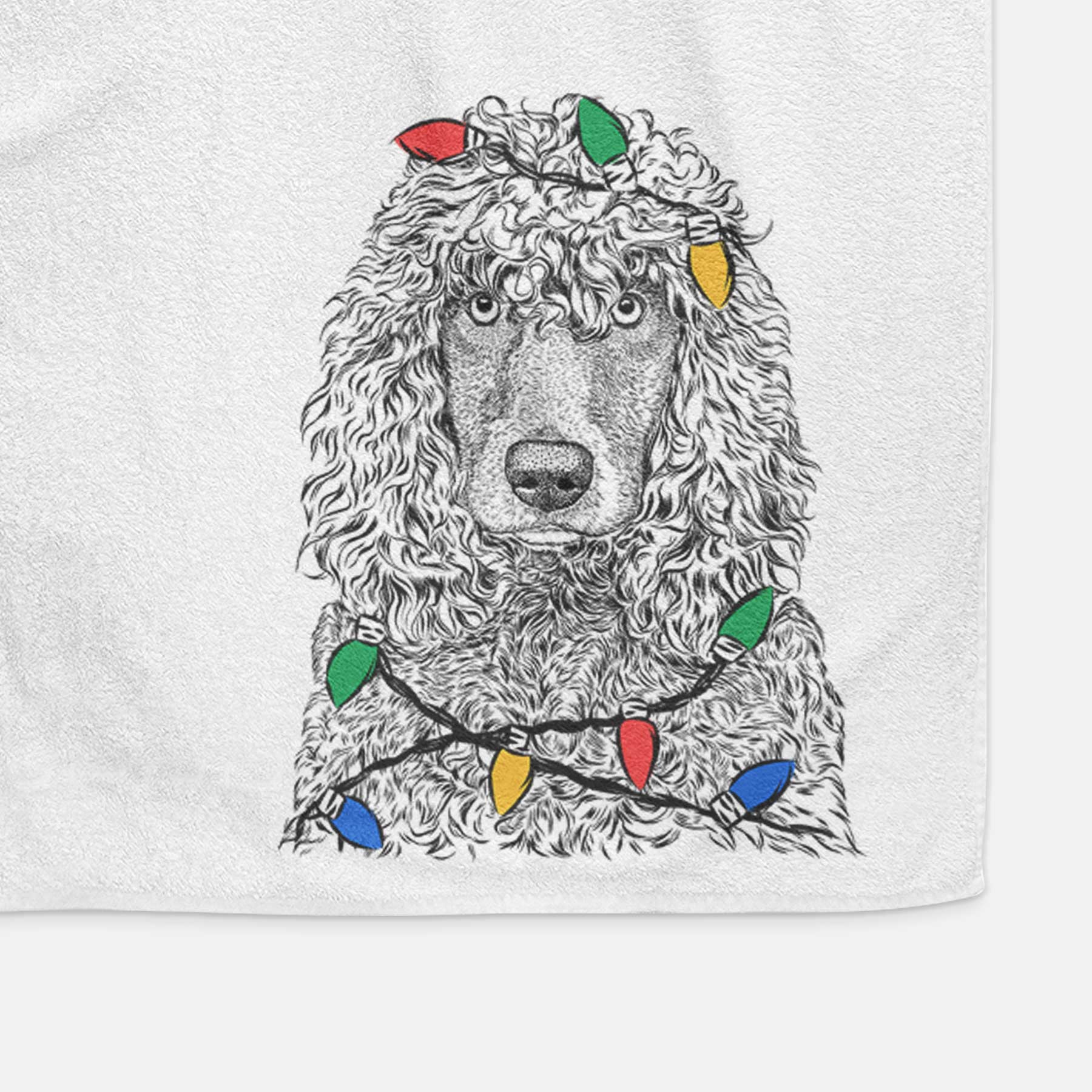 Shilo the Irish Water Spaniel Decorative Hand Towel