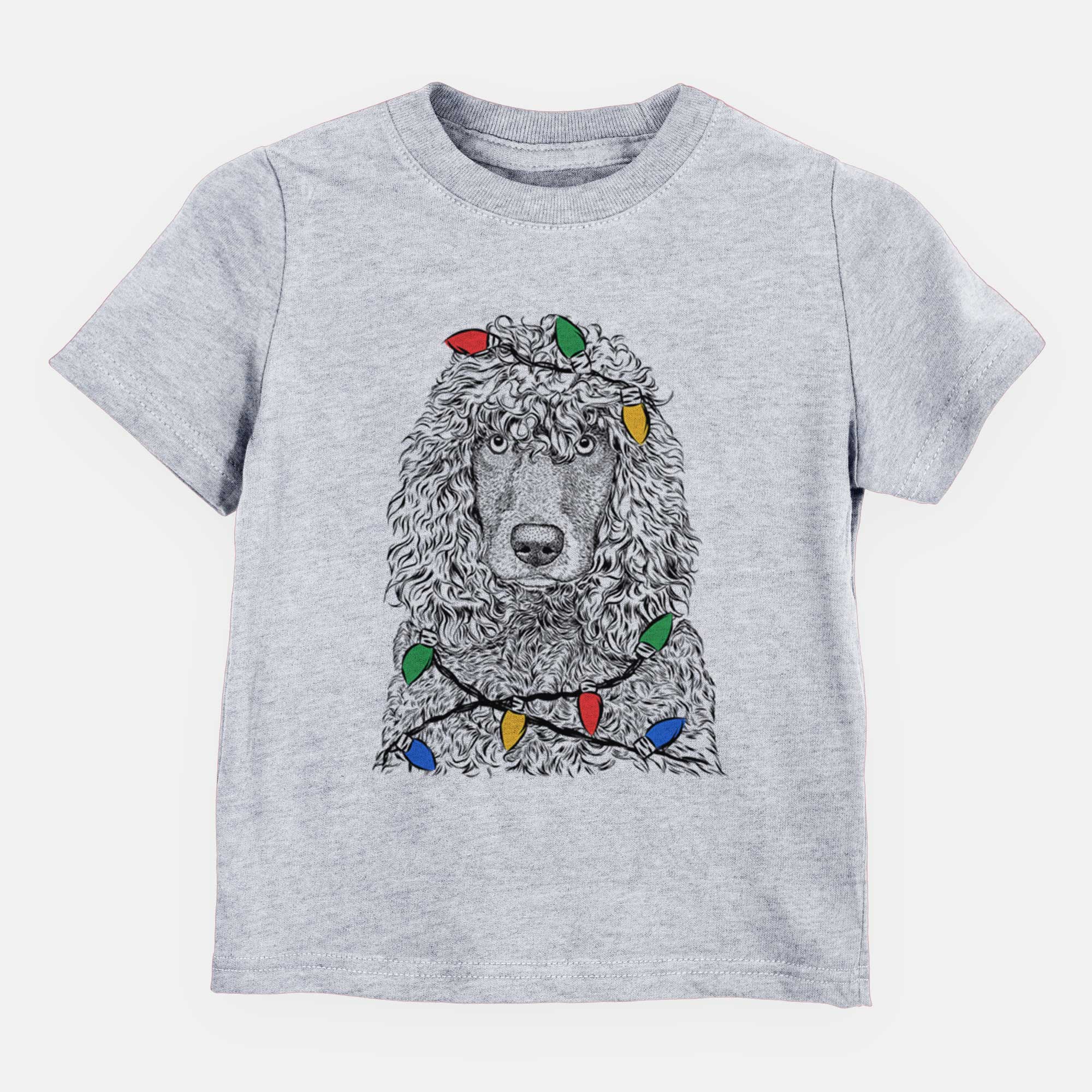 Christmas Lights Shilo the Irish Water Spaniel - Kids/Youth/Toddler Shirt