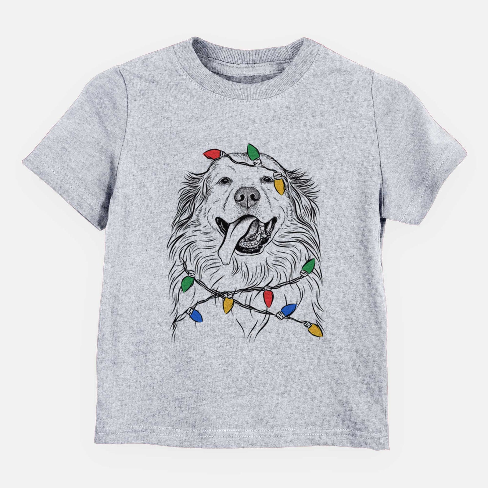 Christmas Lights Shooter the Golden Retriever - Kids/Youth/Toddler Shirt