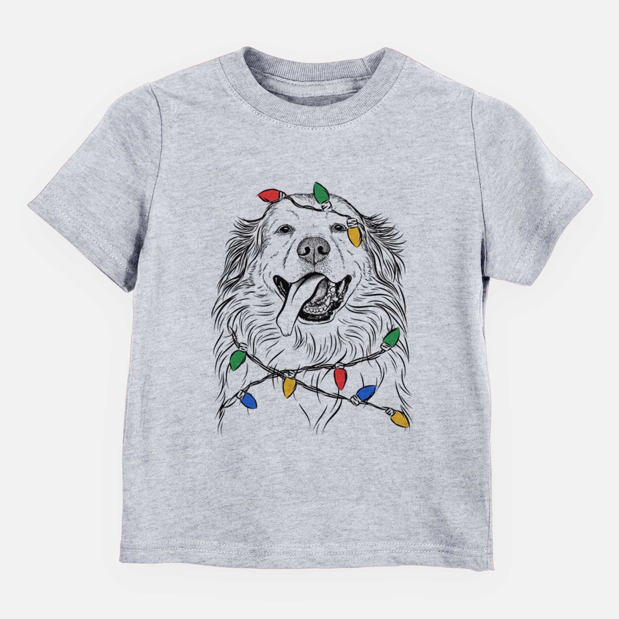 Christmas Lights Shooter the Golden Retriever - Kids/Youth/Toddler Shirt