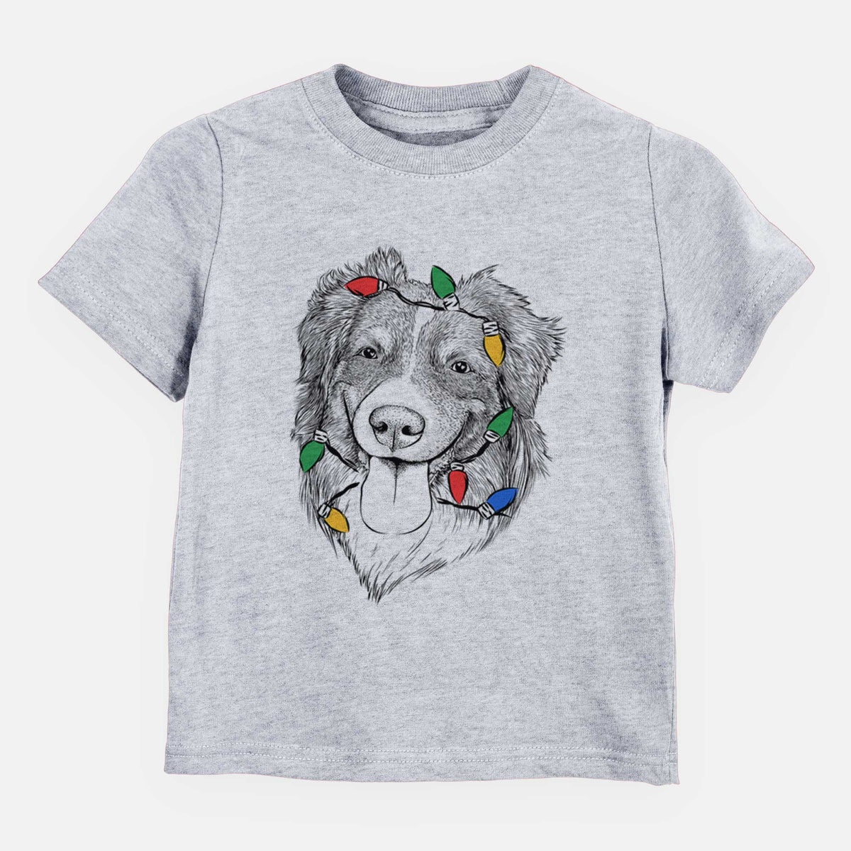 Christmas Lights Siena the Australian Shepherd - Kids/Youth/Toddler Shirt