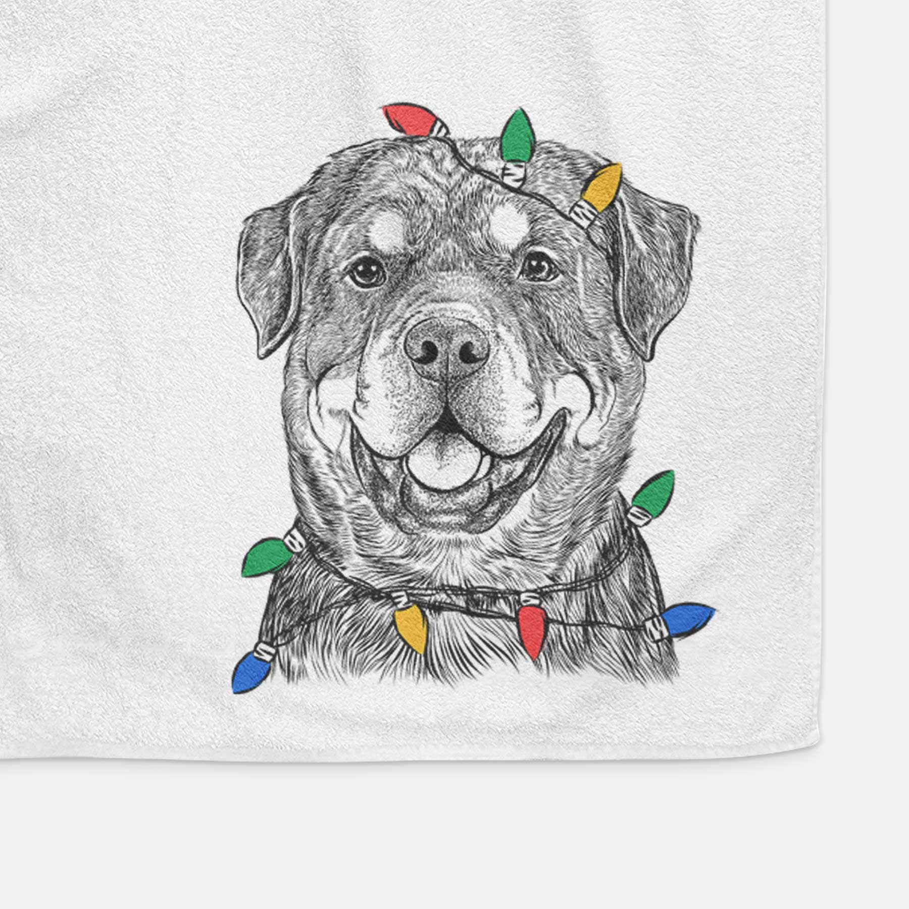 Sig the Rottweiler Decorative Hand Towel