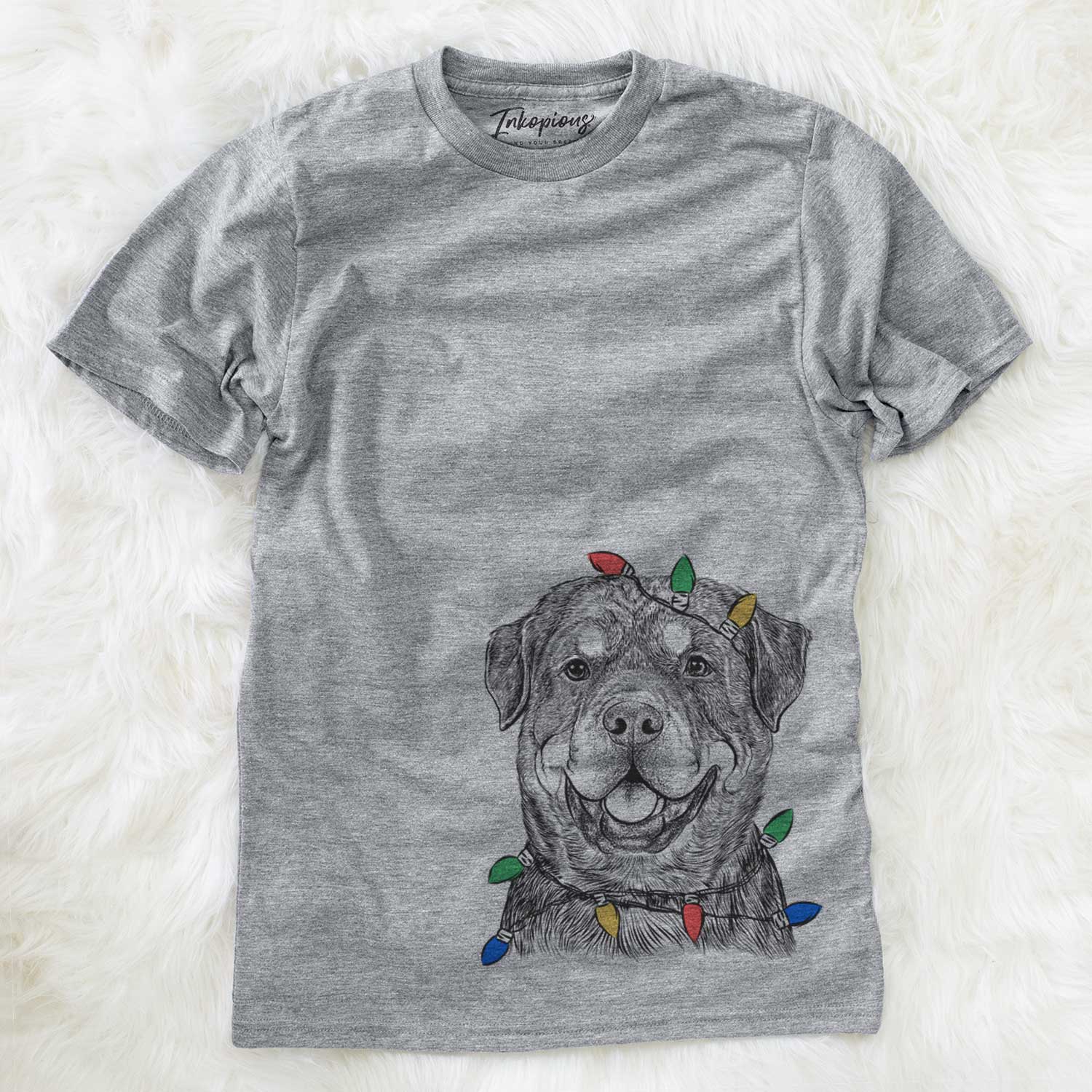 Christmas Lights Sig the Rottweiler - Unisex Crewneck