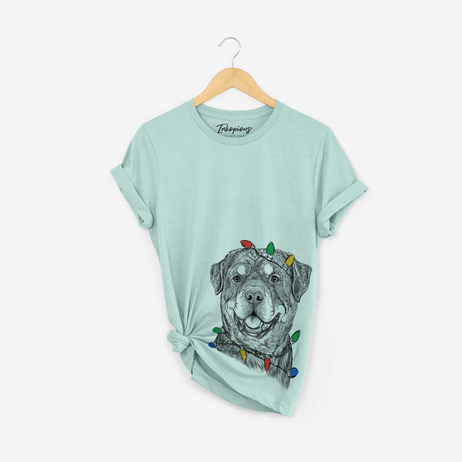 Christmas Lights Sig the Rottweiler - Unisex Crewneck