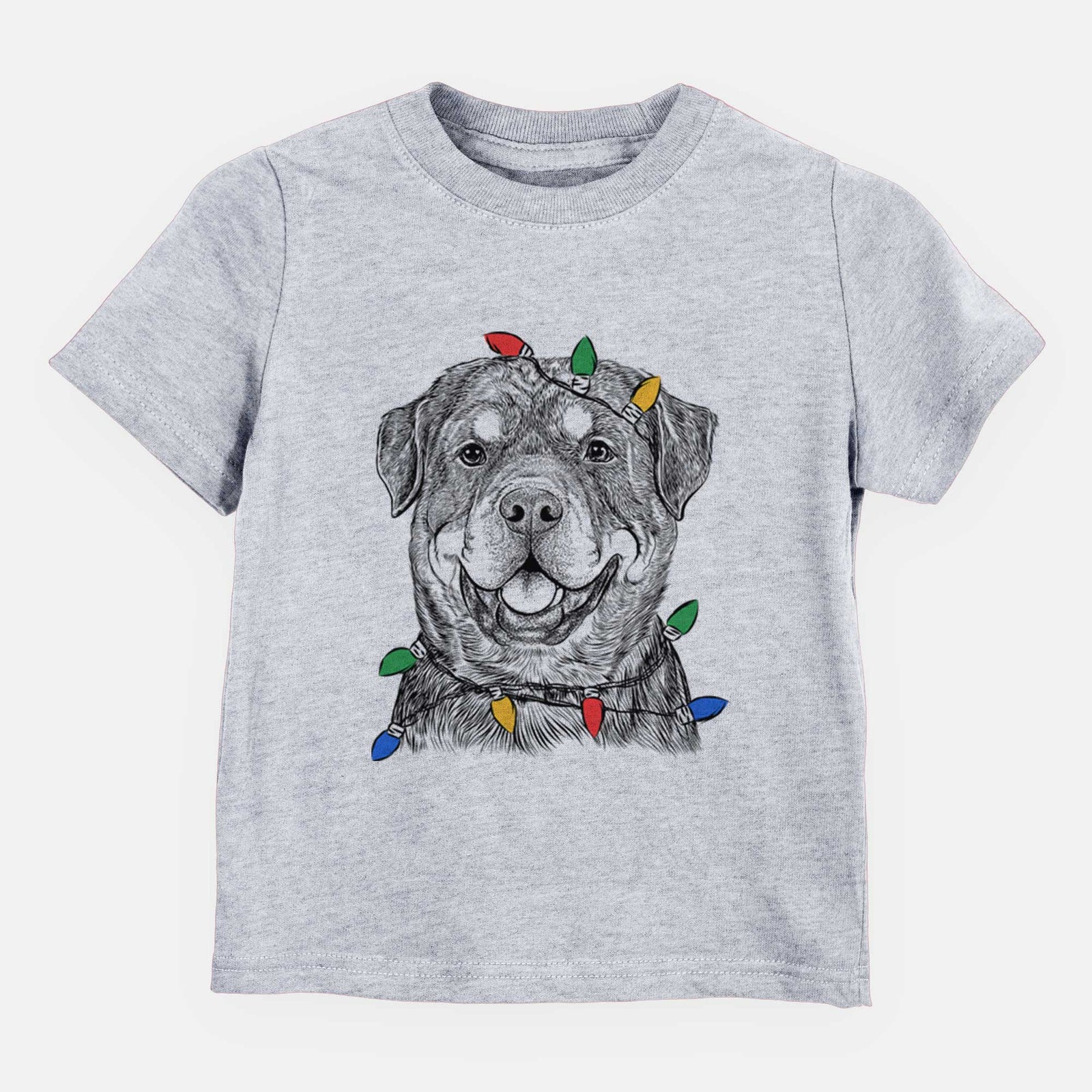 Christmas Lights Sig the Rottweiler - Kids/Youth/Toddler Shirt