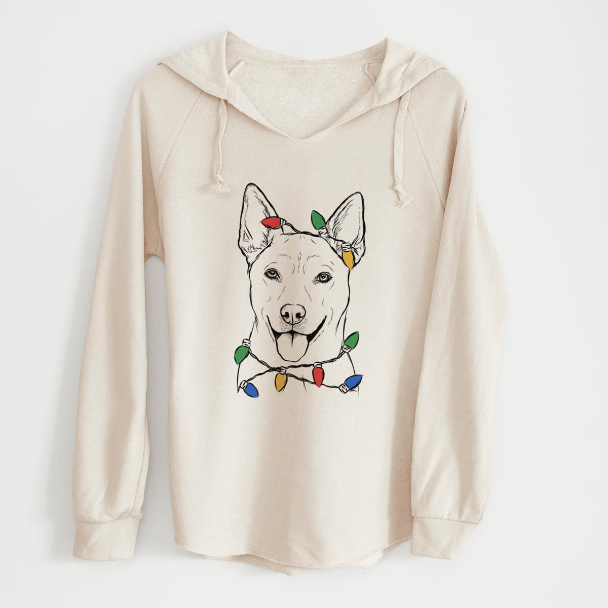 Christmas Lights Silly Lilly the Mixed Breed - Cali Wave Hooded Sweatshirt