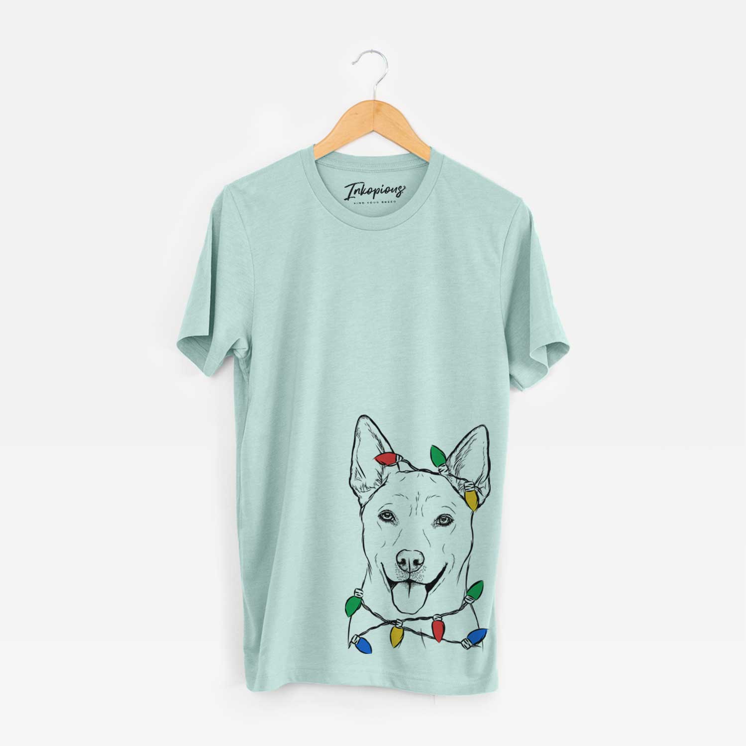 Christmas Lights Silly Lilly the Mixed Breed - Unisex Crewneck