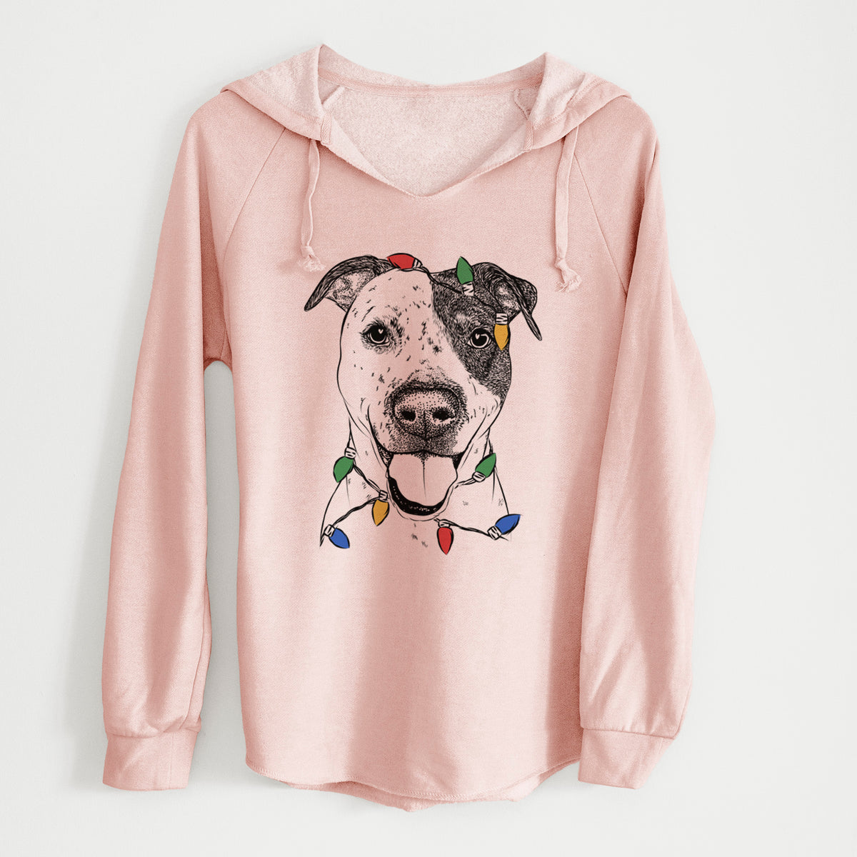 Christmas Lights Simon the Mixed Breed - Cali Wave Hooded Sweatshirt