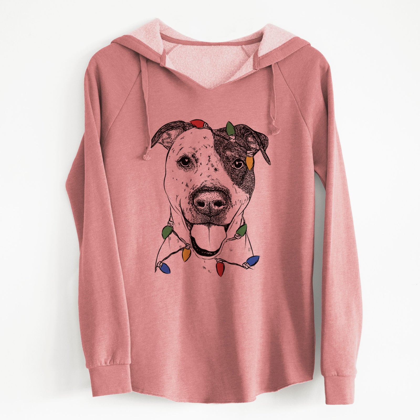 Christmas Lights Simon the Mixed Breed - Cali Wave Hooded Sweatshirt