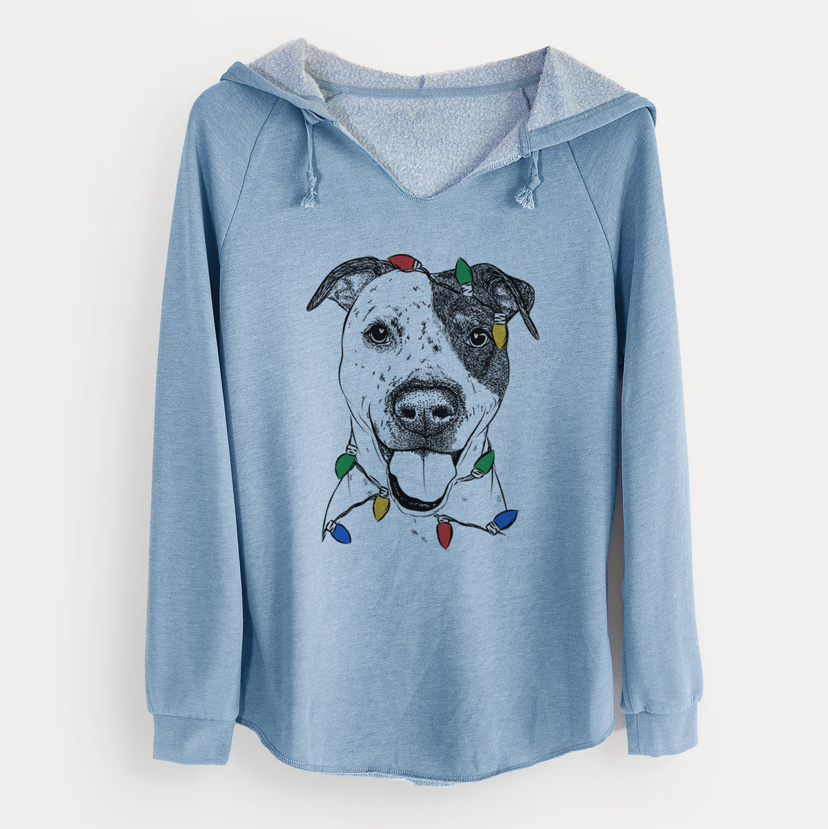 Christmas Lights Simon the Mixed Breed - Cali Wave Hooded Sweatshirt