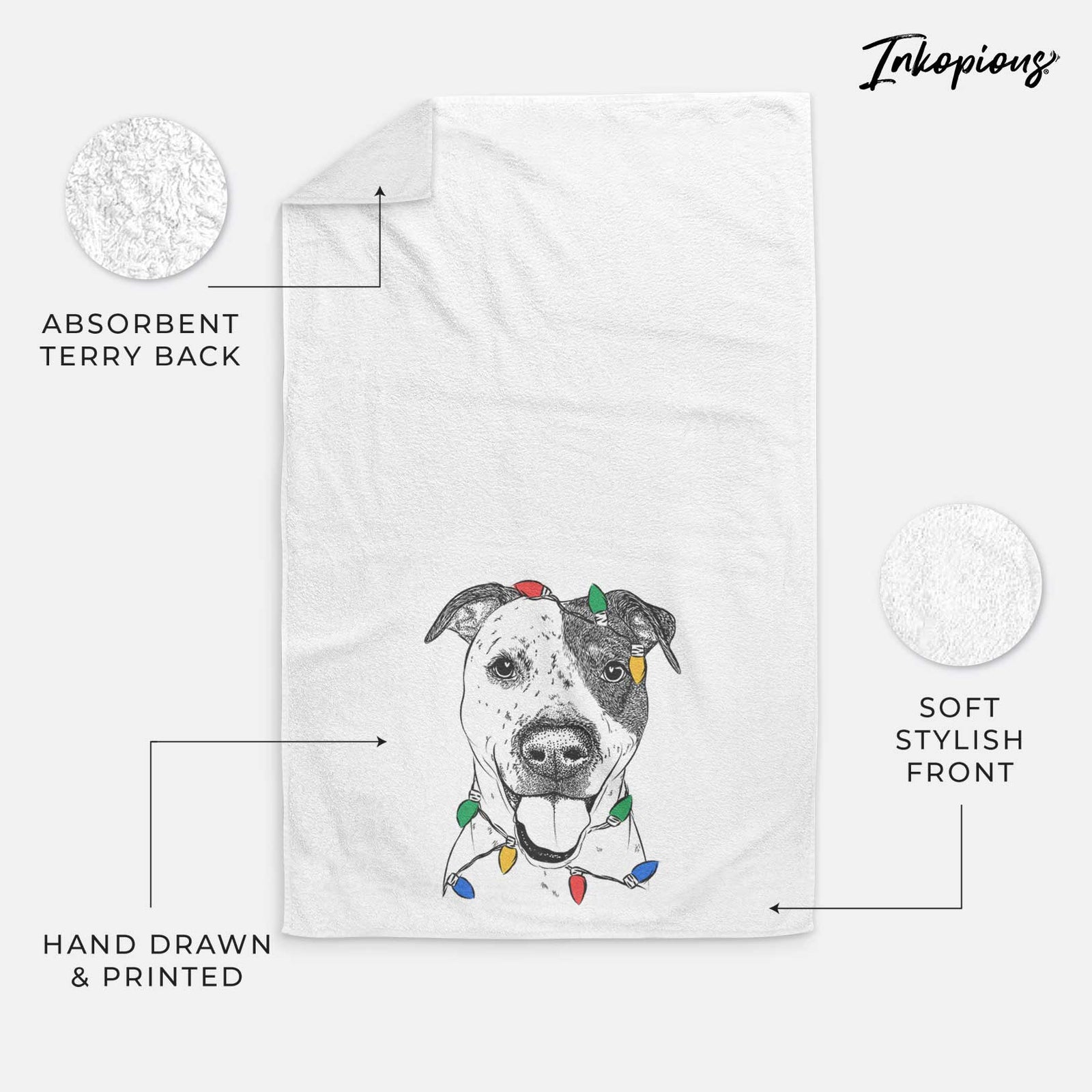 Simon the Mixed Breed Decorative Hand Towel