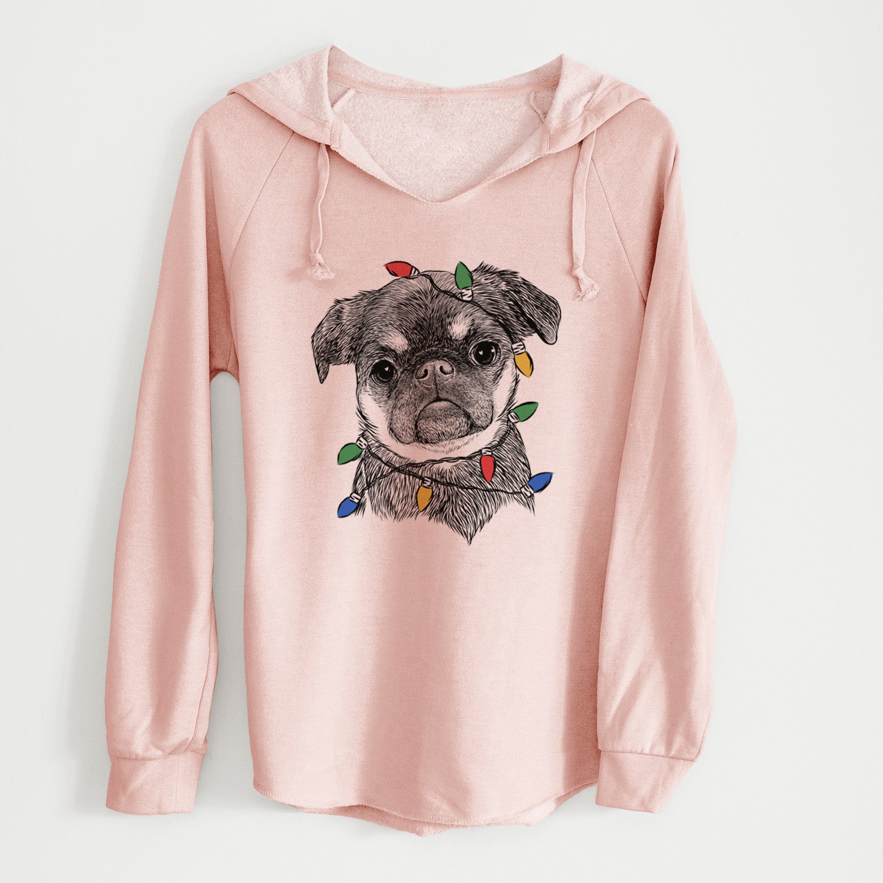 Christmas Lights Simone the Brussels Griffon - Cali Wave Hooded Sweatshirt