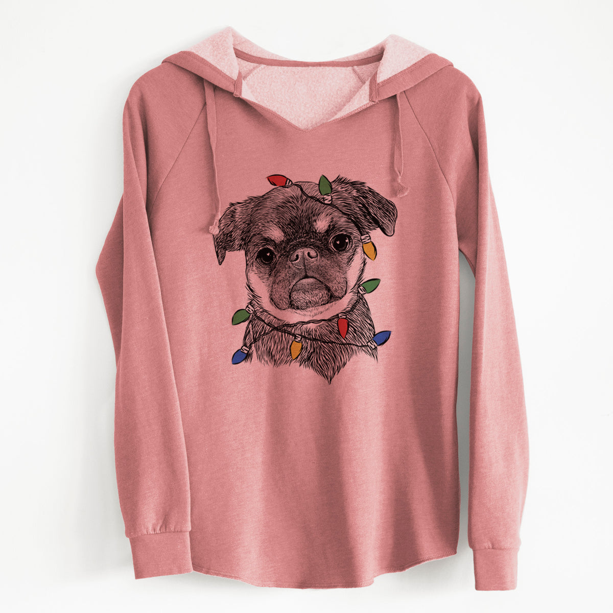 Christmas Lights Simone the Brussels Griffon - Cali Wave Hooded Sweatshirt