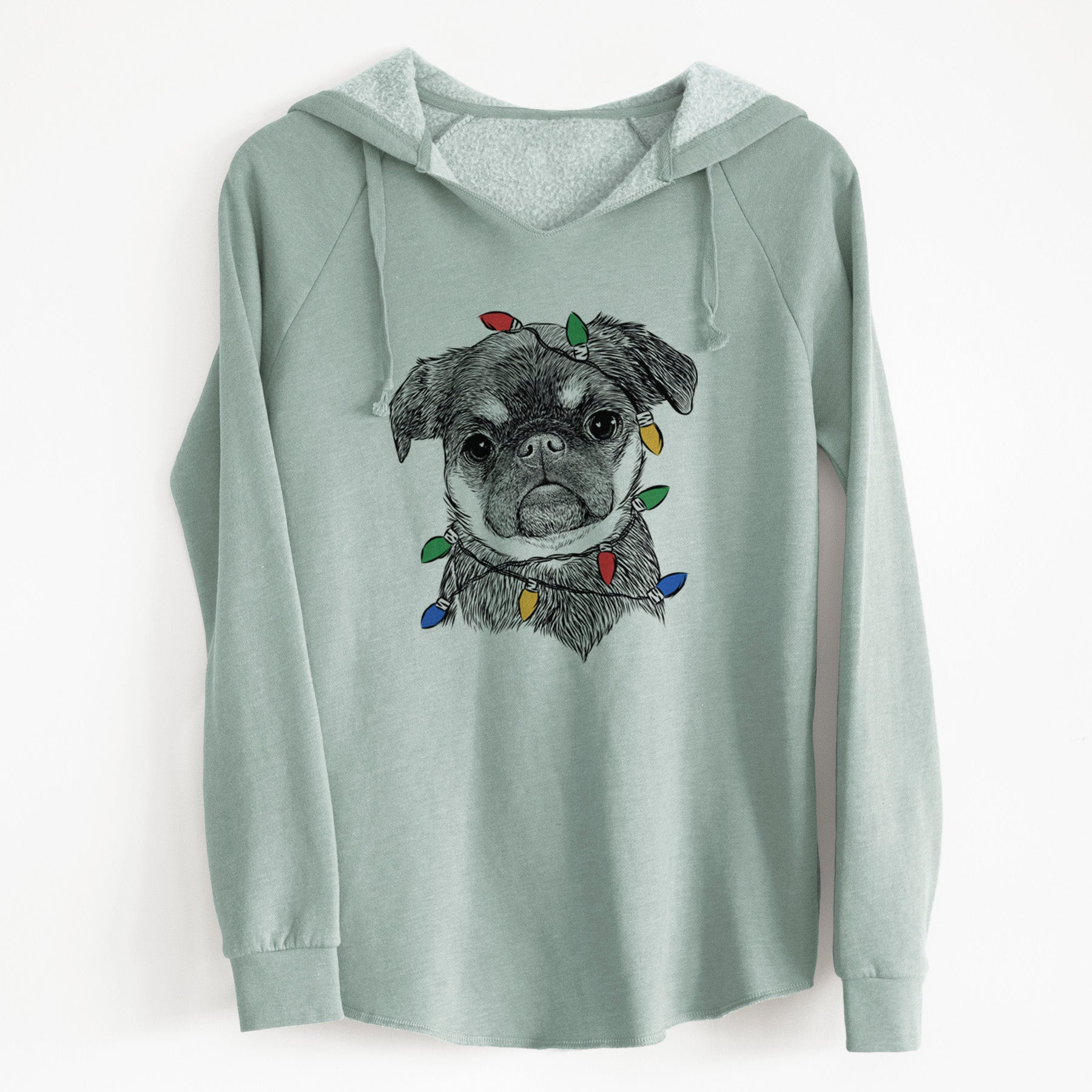 Christmas Lights Simone the Brussels Griffon - Cali Wave Hooded Sweatshirt