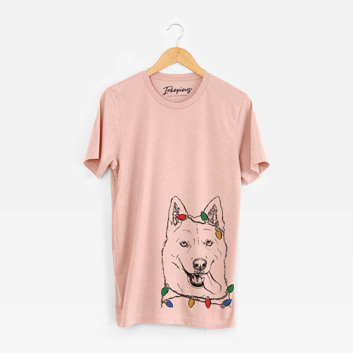 Christmas Lights Sinatra  the Siberian Husky - Unisex Crewneck