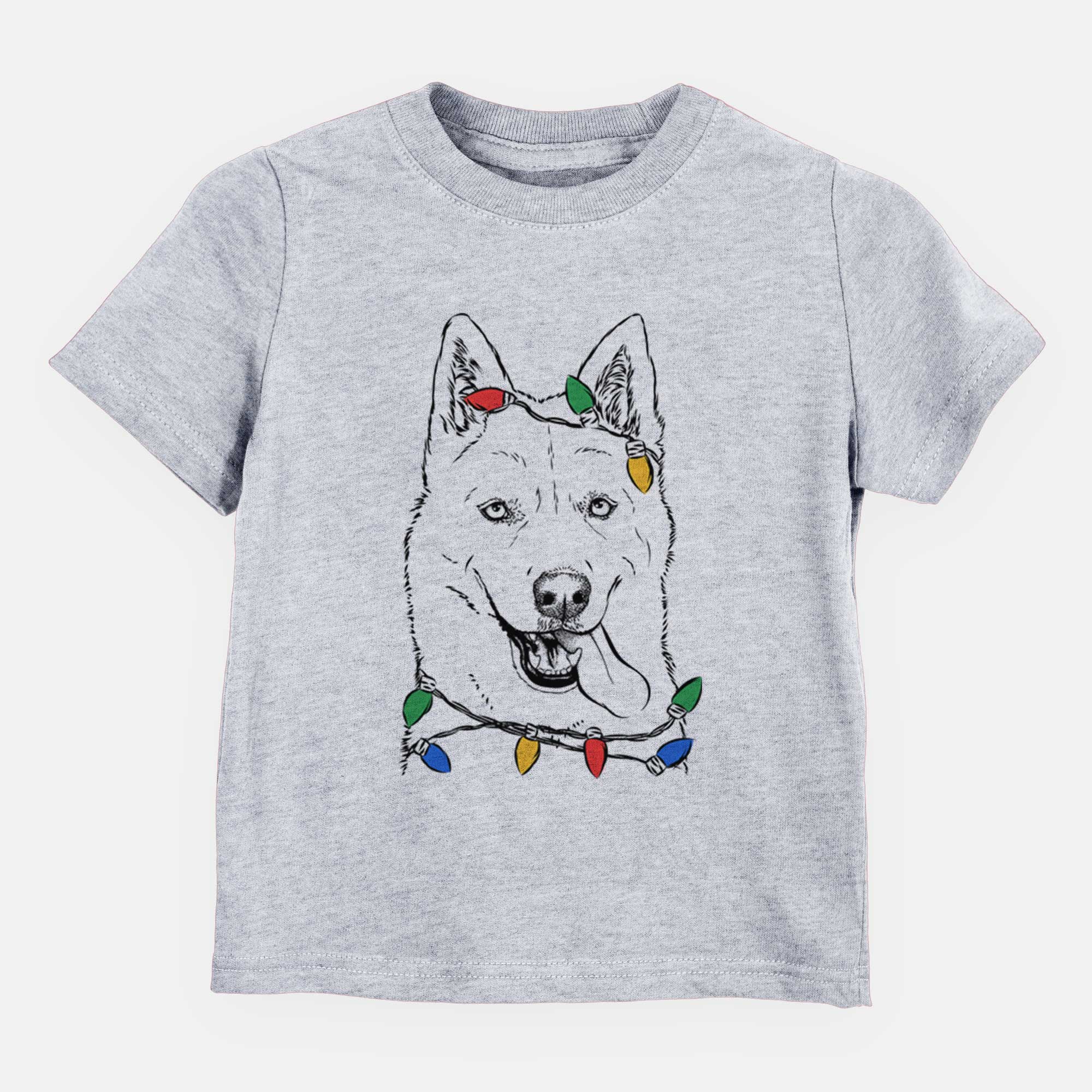 Christmas Lights Sinatra  the Siberian Husky - Kids/Youth/Toddler Shirt