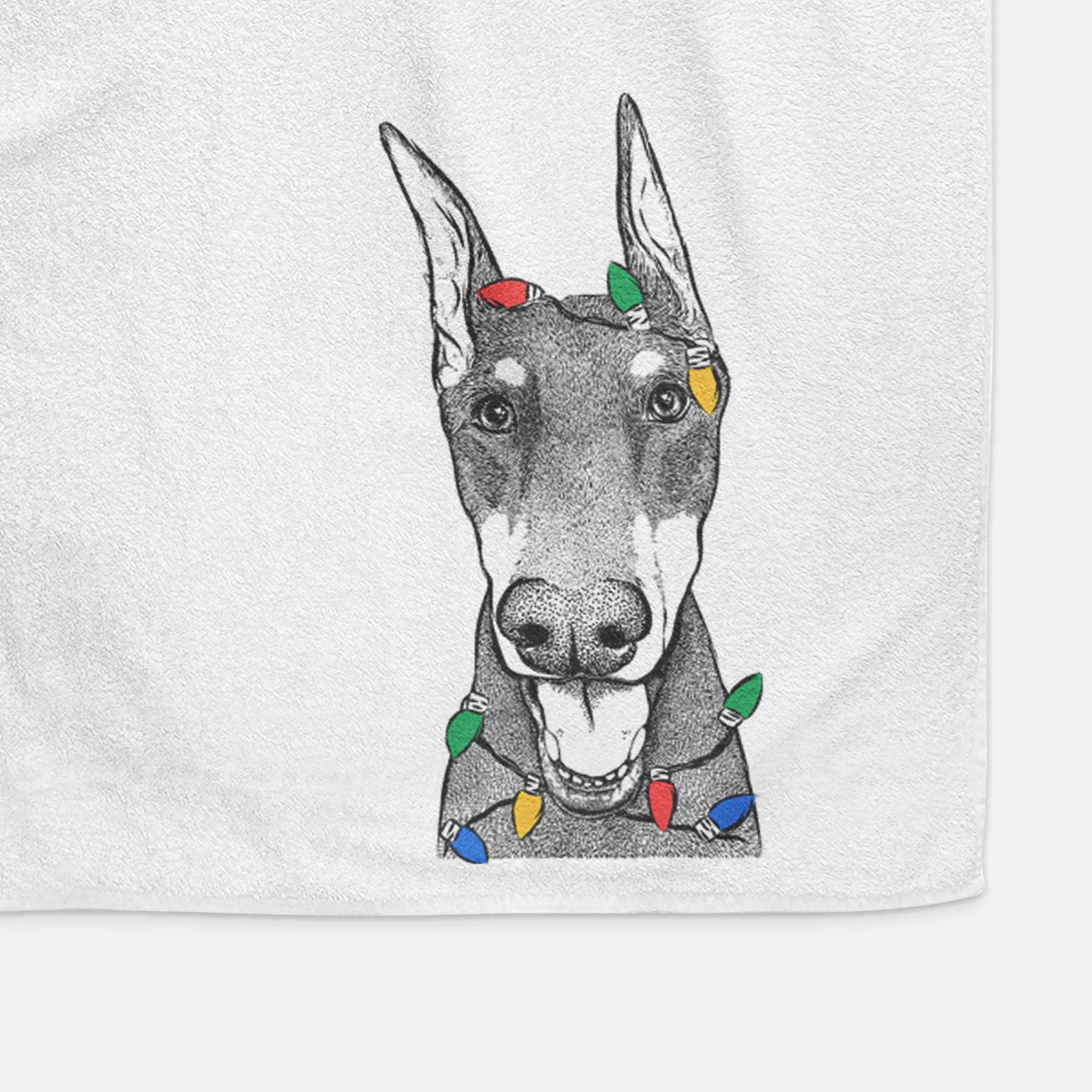 Sir Duke the Doberman Pinscher Decorative Hand Towel