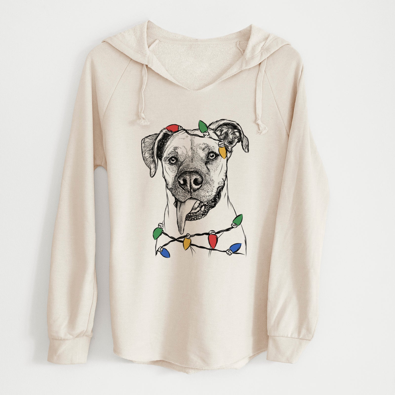 Christmas Lights Sir Jake the Boxer - Cali Wave Hooded Sweatshirt