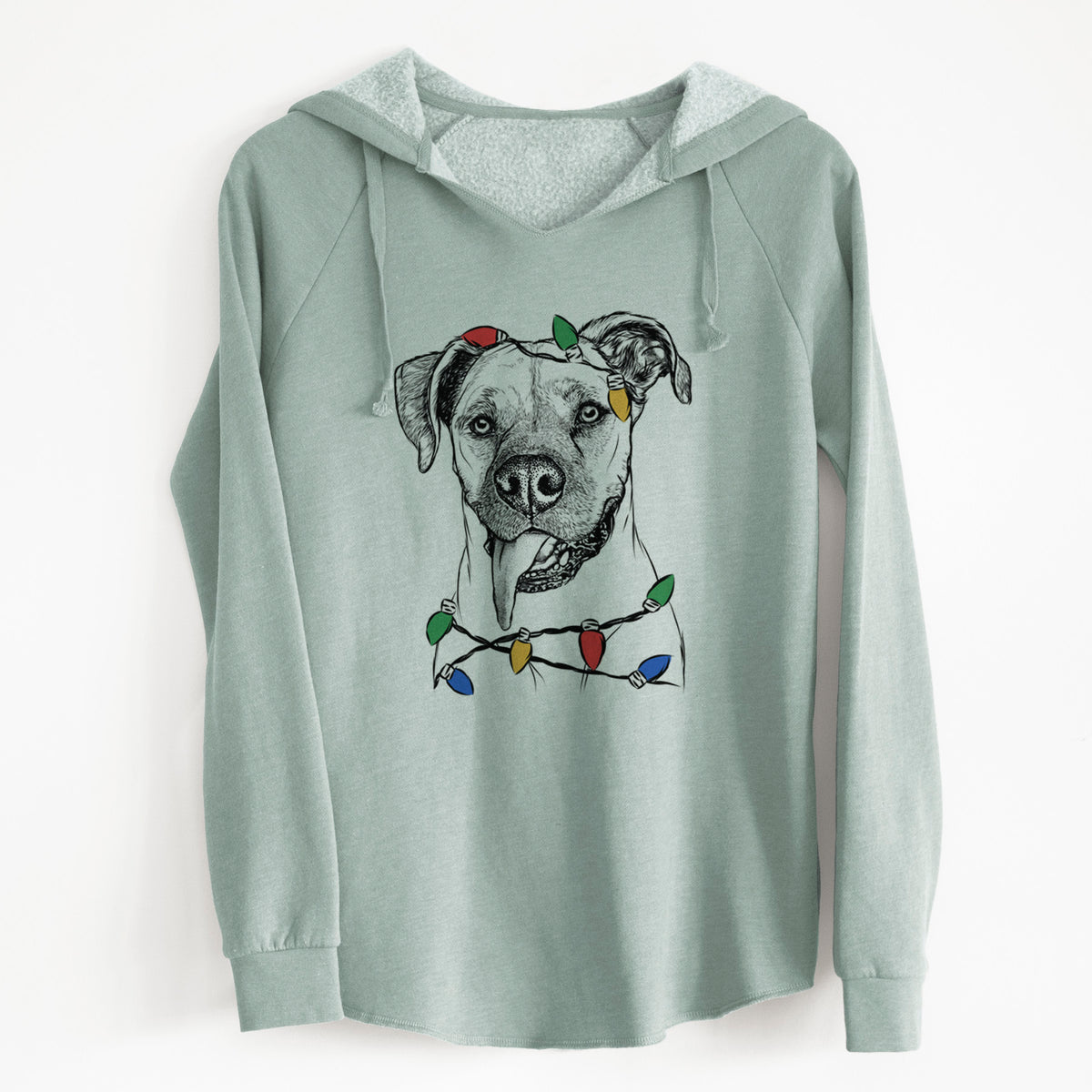 Christmas Lights Sir Jake the Boxer - Cali Wave Hooded Sweatshirt