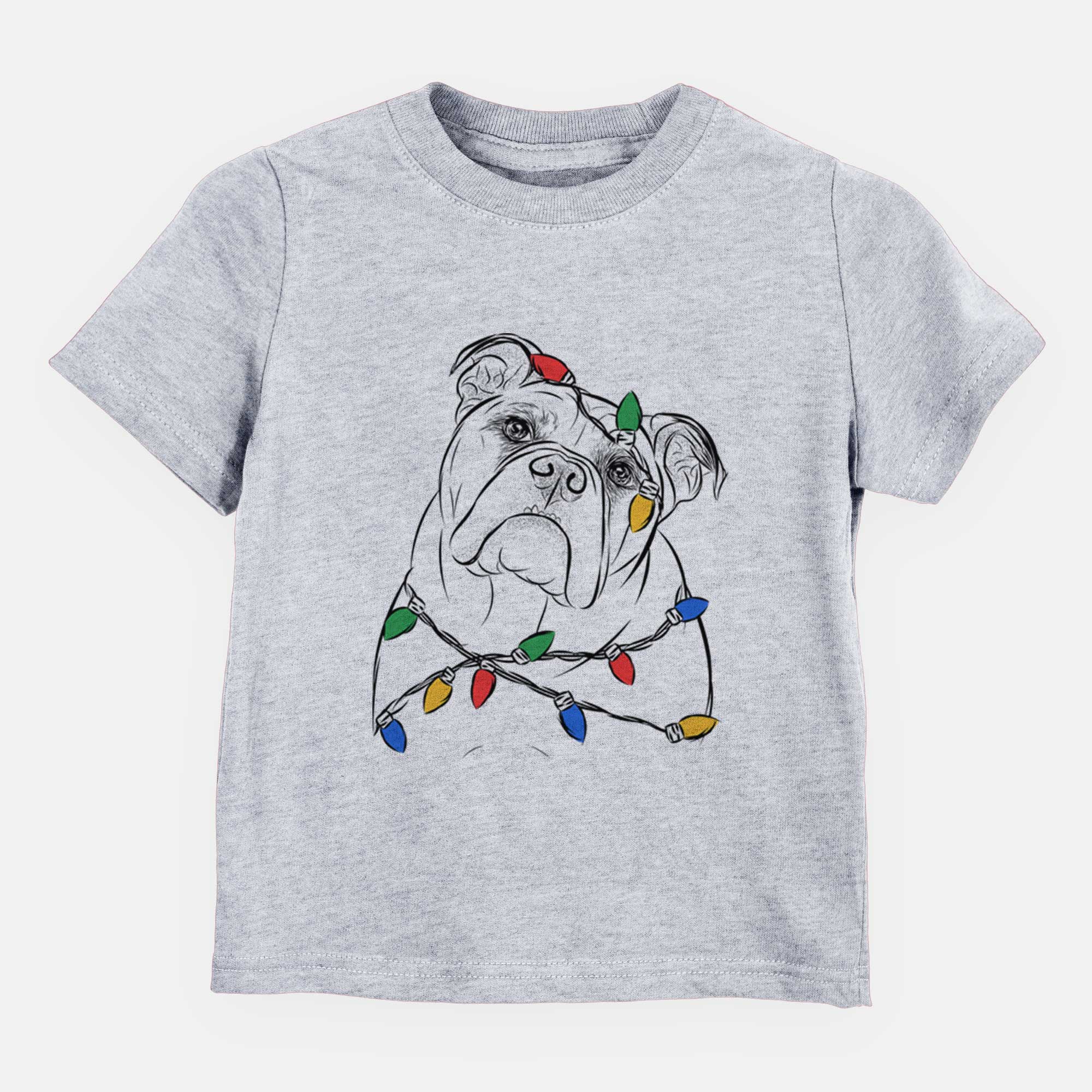 Christmas Lights Sir Louis the English Bulldog - Kids/Youth/Toddler Shirt