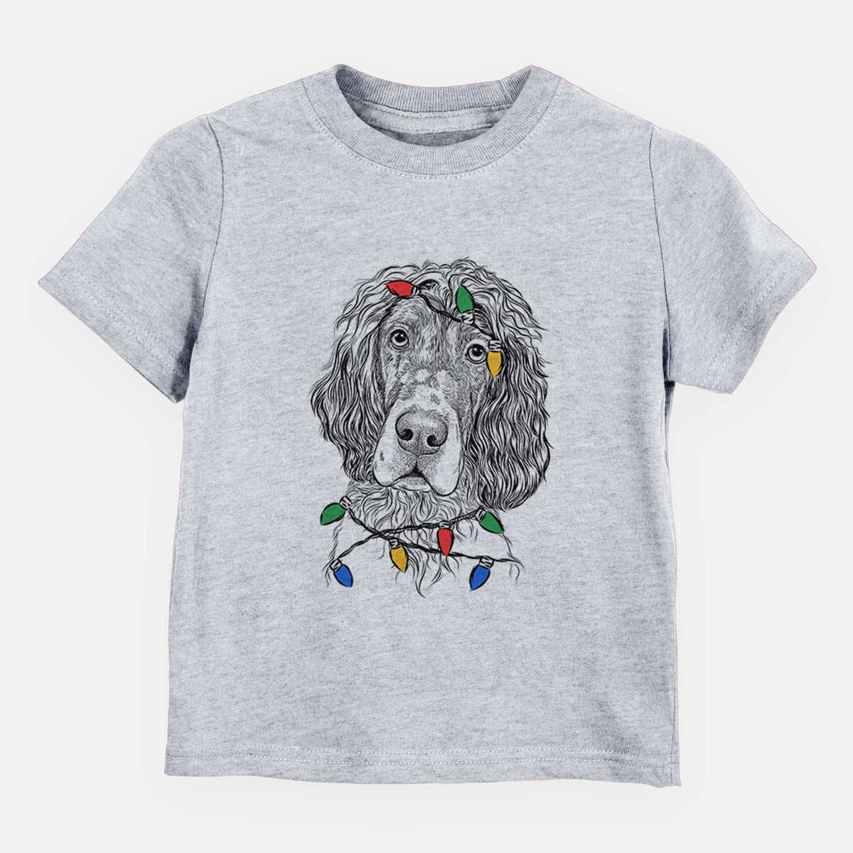 Christmas Lights Sir Rexford the Blue Belton English Setter - Kids/Youth/Toddler Shirt
