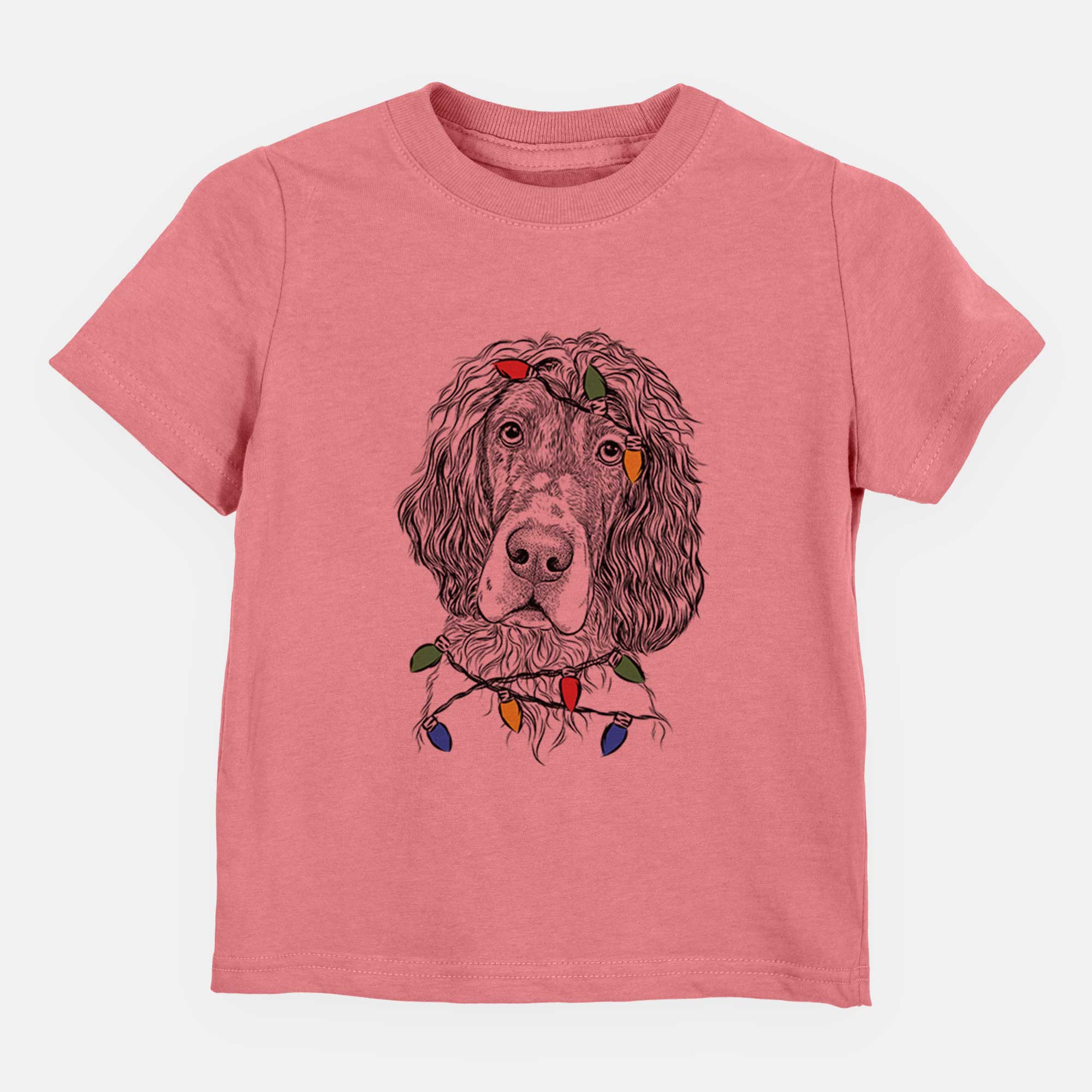 Christmas Lights Sir Rexford the Blue Belton English Setter - Kids/Youth/Toddler Shirt