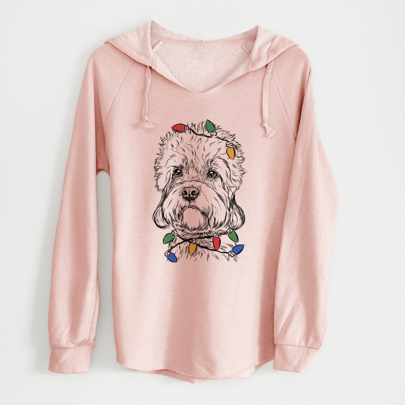 Christmas Lights Sir Walter the Dandie Dinmont Terrier - Cali Wave Hooded Sweatshirt