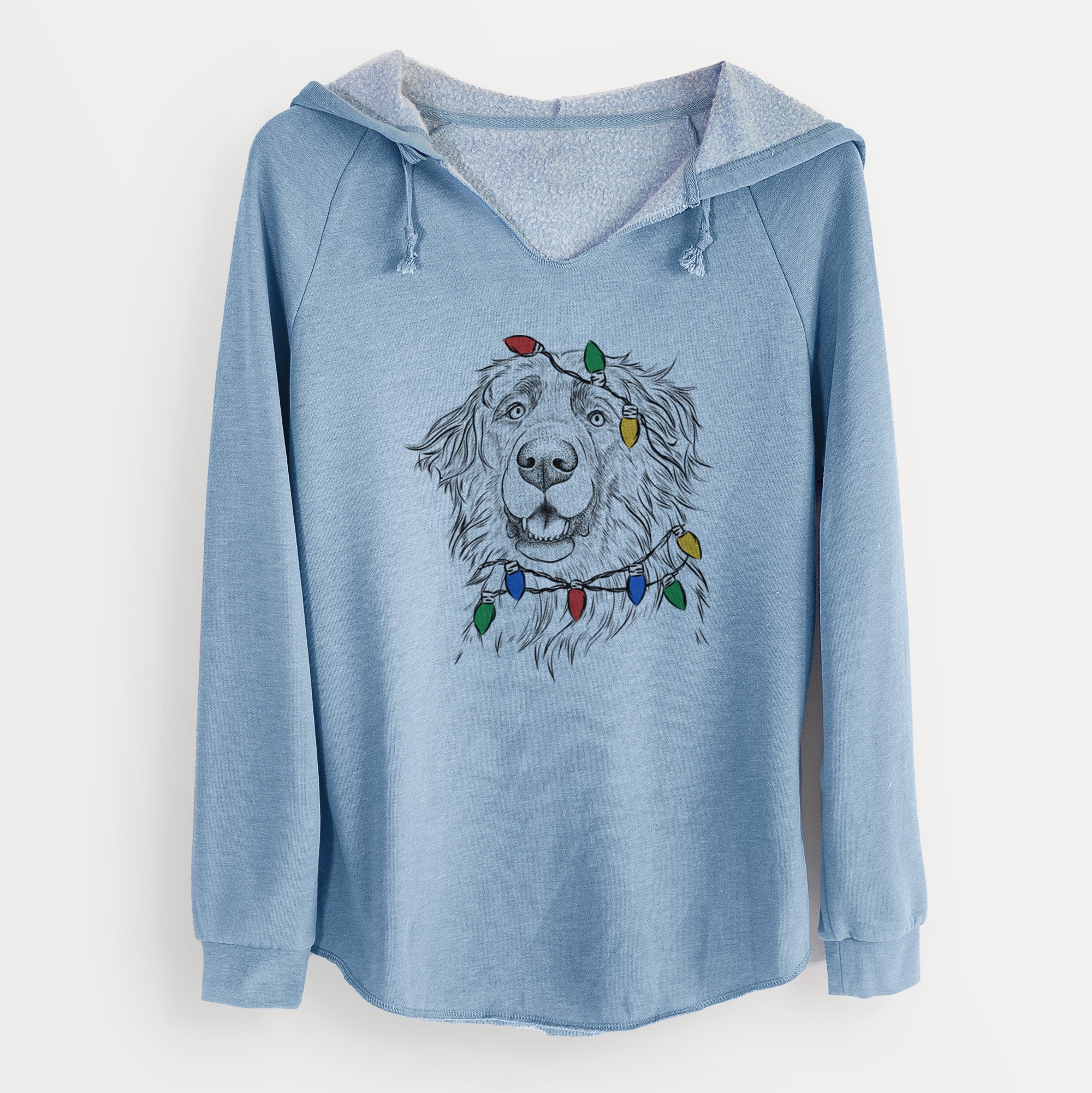 Christmas Lights Siri the Leonberger - Cali Wave Hooded Sweatshirt