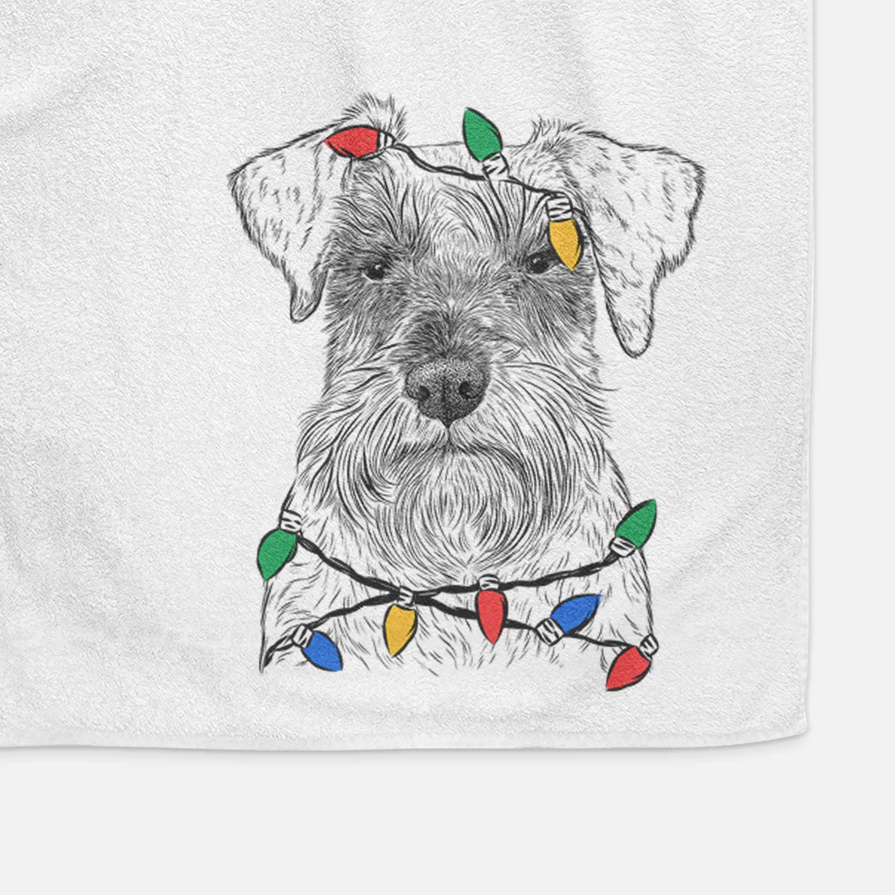 Smokey the Miniature Schnauzer Decorative Hand Towel