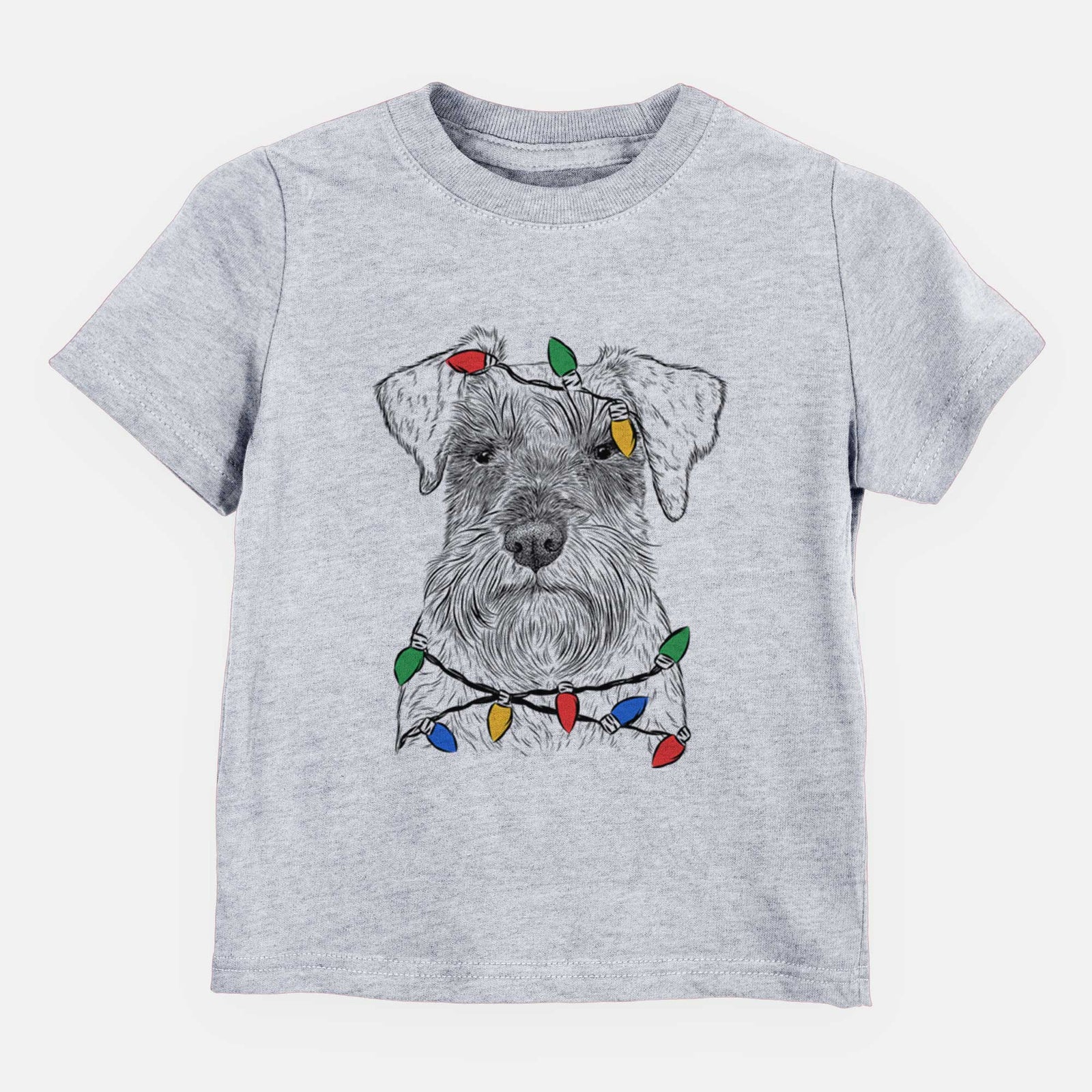 Christmas Lights Smokey the Miniature Schnauzer - Kids/Youth/Toddler Shirt