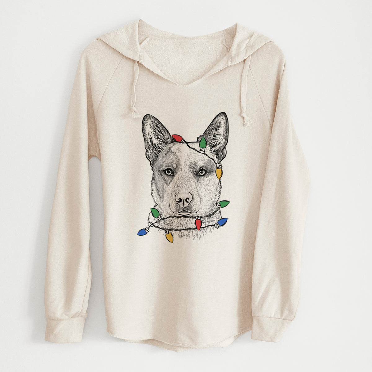 Christmas Lights Snap the Australian Cattle Dog - Cali Wave Hooded Sweatshirt