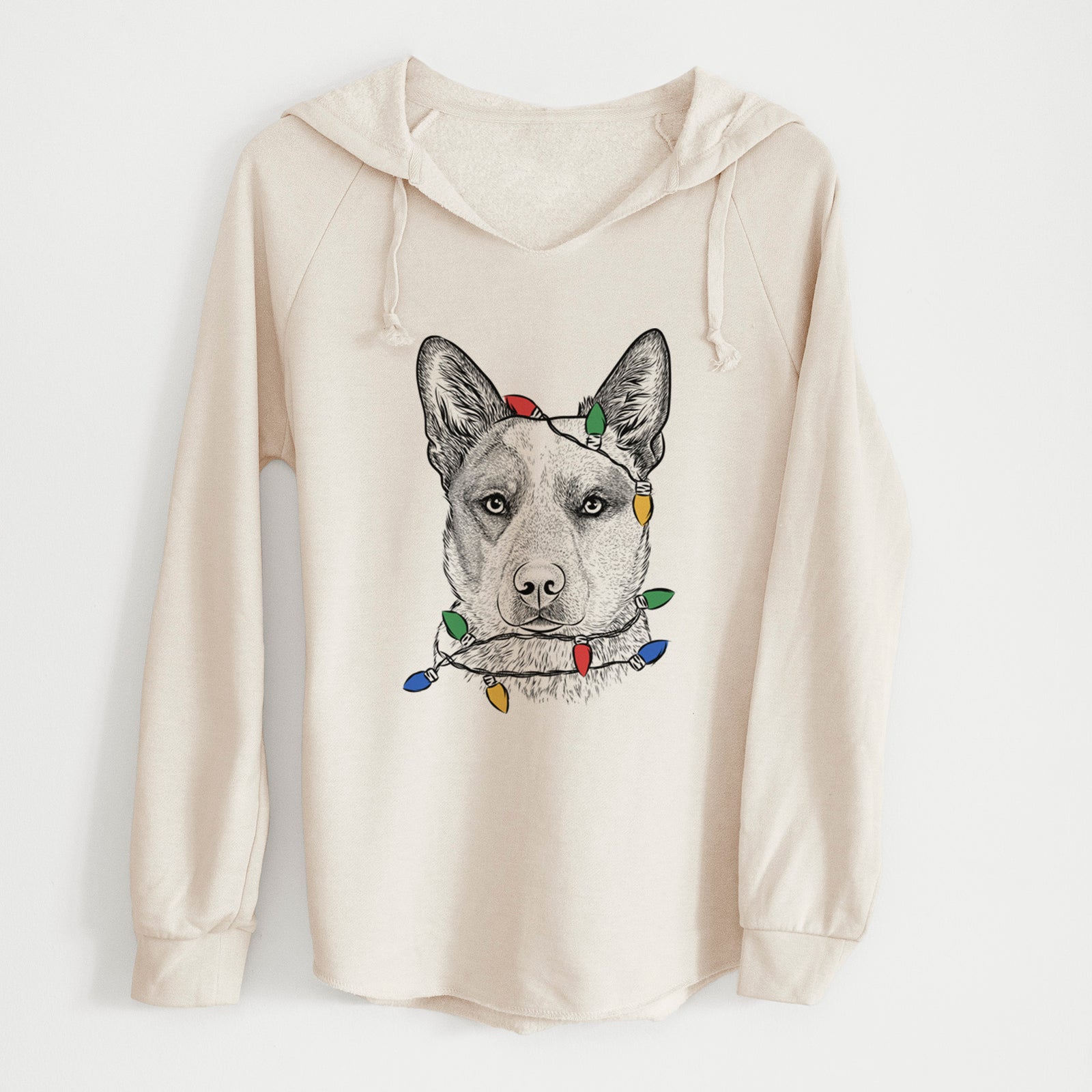Christmas Lights Snap the Australian Cattle Dog - Cali Wave Hooded Sweatshirt