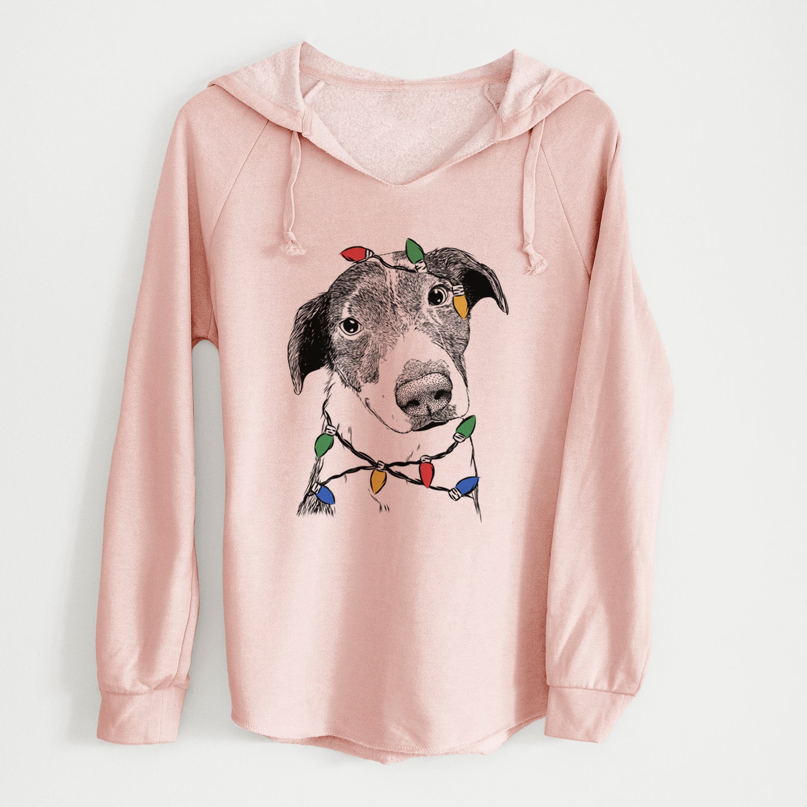 Christmas Lights Sophia the Mixed Breed - Cali Wave Hooded Sweatshirt