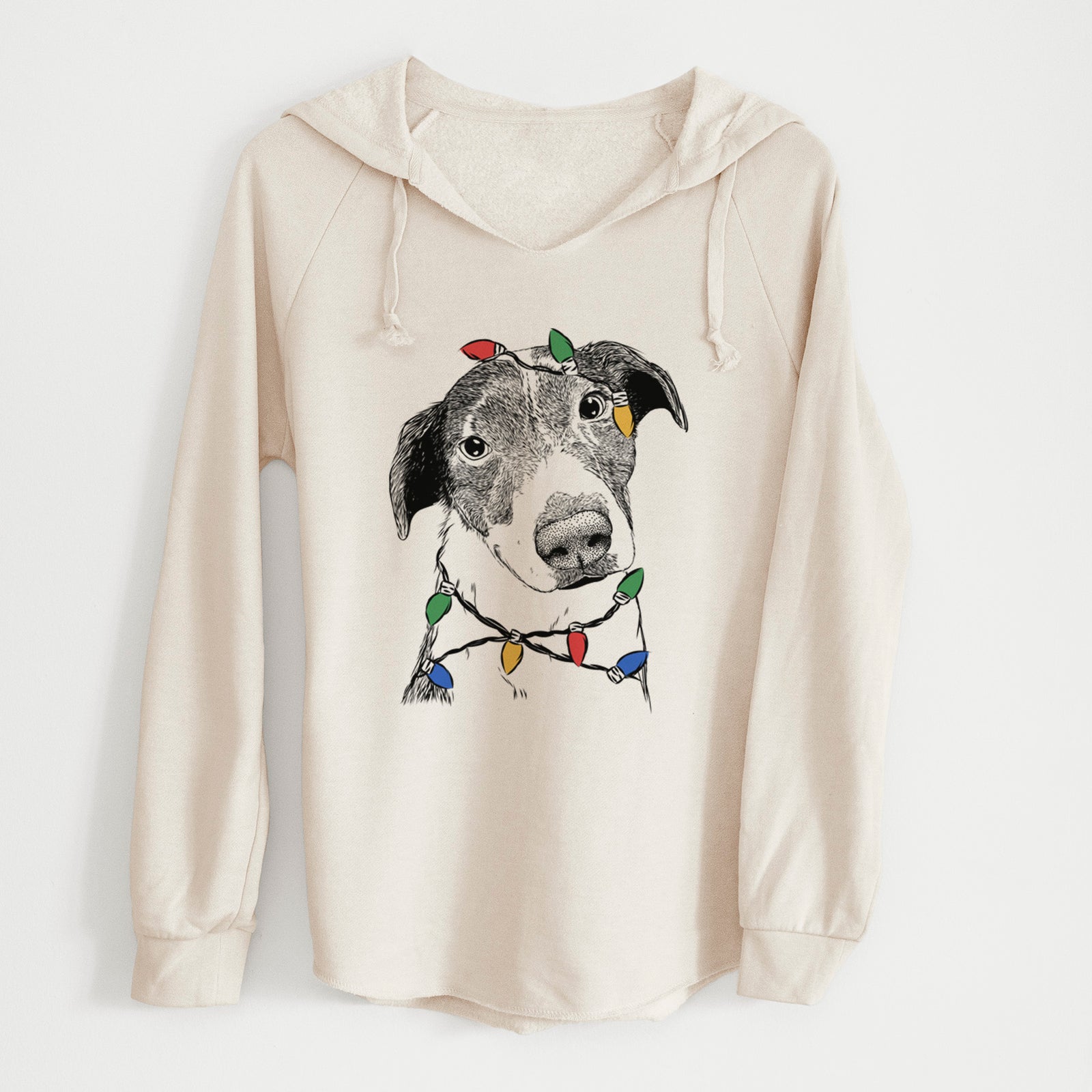 Christmas Lights Sophia the Mixed Breed - Cali Wave Hooded Sweatshirt