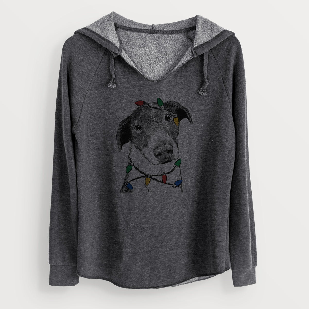 Christmas Lights Sophia the Mixed Breed - Cali Wave Hooded Sweatshirt