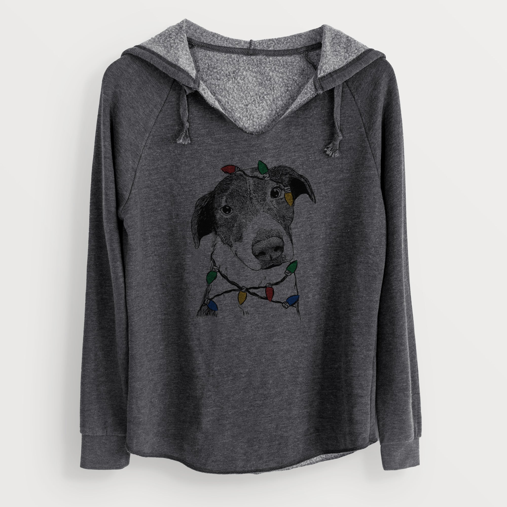 Christmas Lights Sophia the Mixed Breed - Cali Wave Hooded Sweatshirt