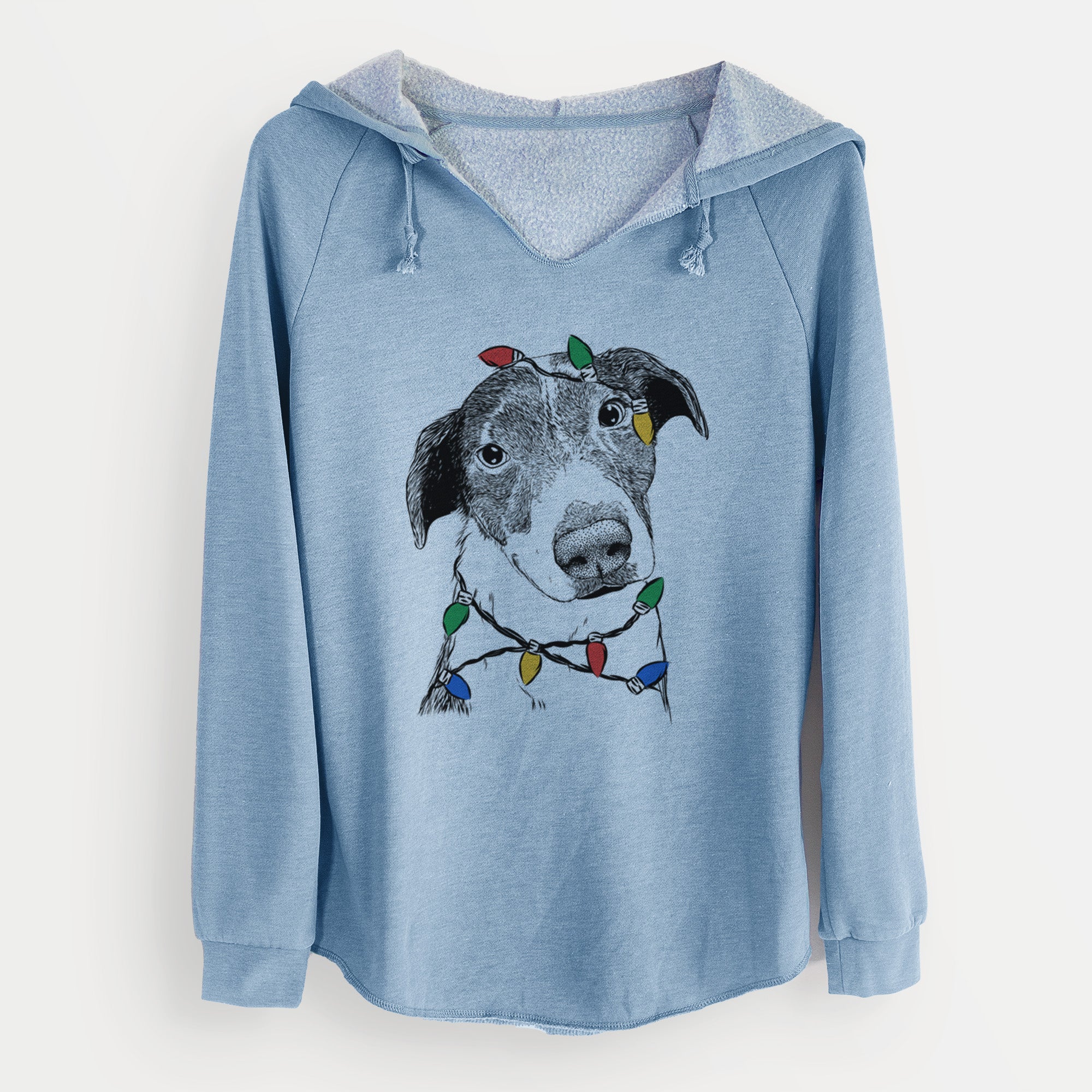 Christmas Lights Sophia the Mixed Breed - Cali Wave Hooded Sweatshirt