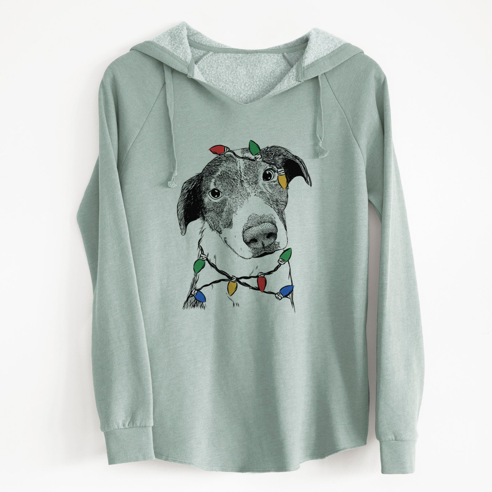Christmas Lights Sophia the Mixed Breed - Cali Wave Hooded Sweatshirt