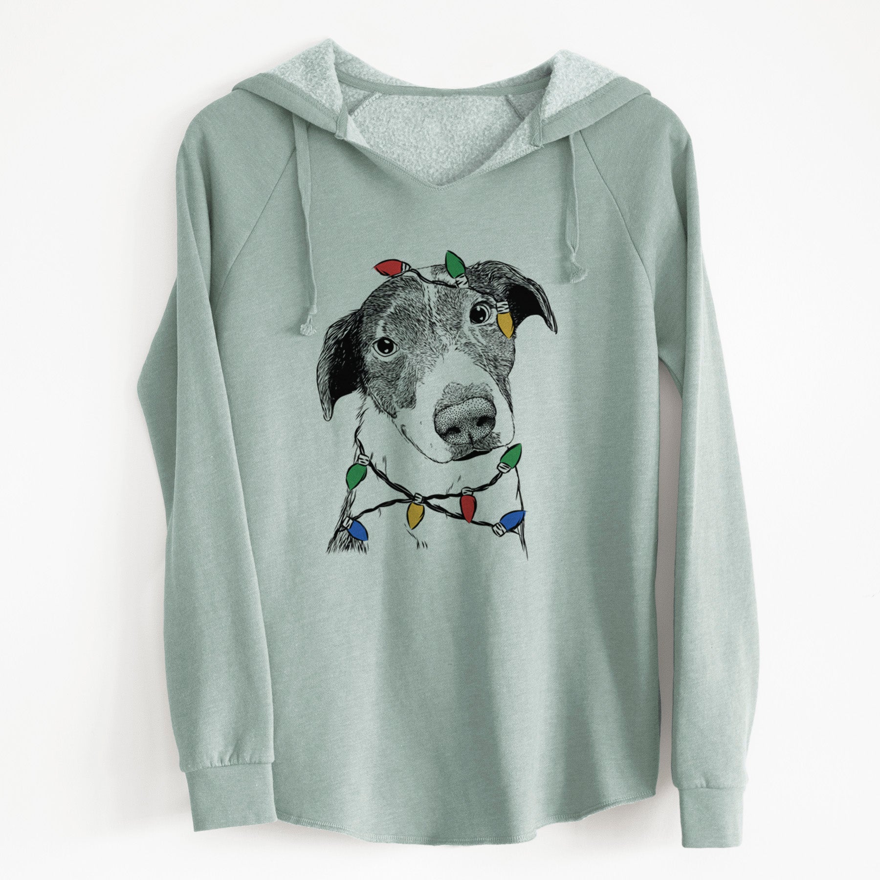 Christmas Lights Sophia the Mixed Breed - Cali Wave Hooded Sweatshirt