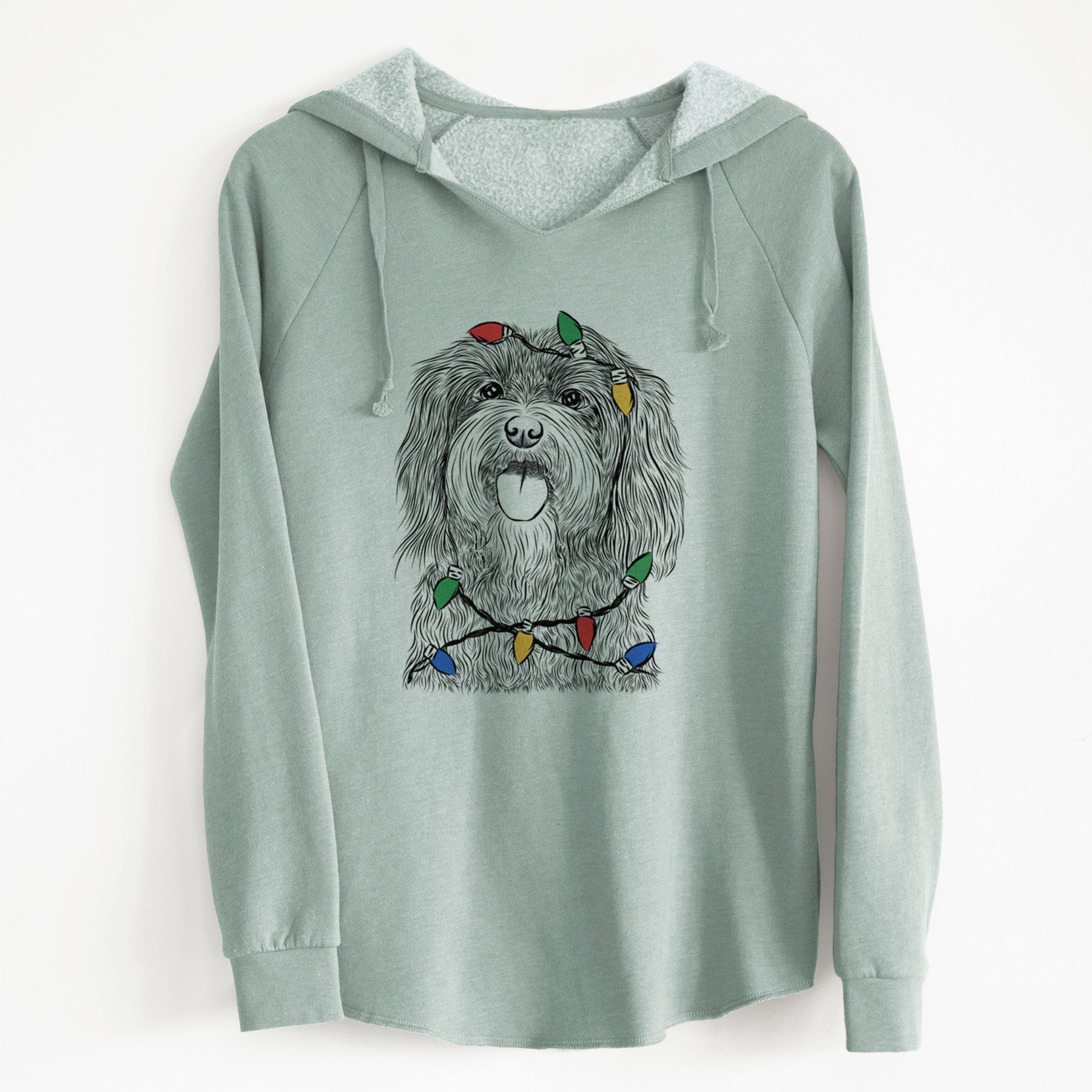 Christmas Lights Sophie the Havanese - Cali Wave Hooded Sweatshirt